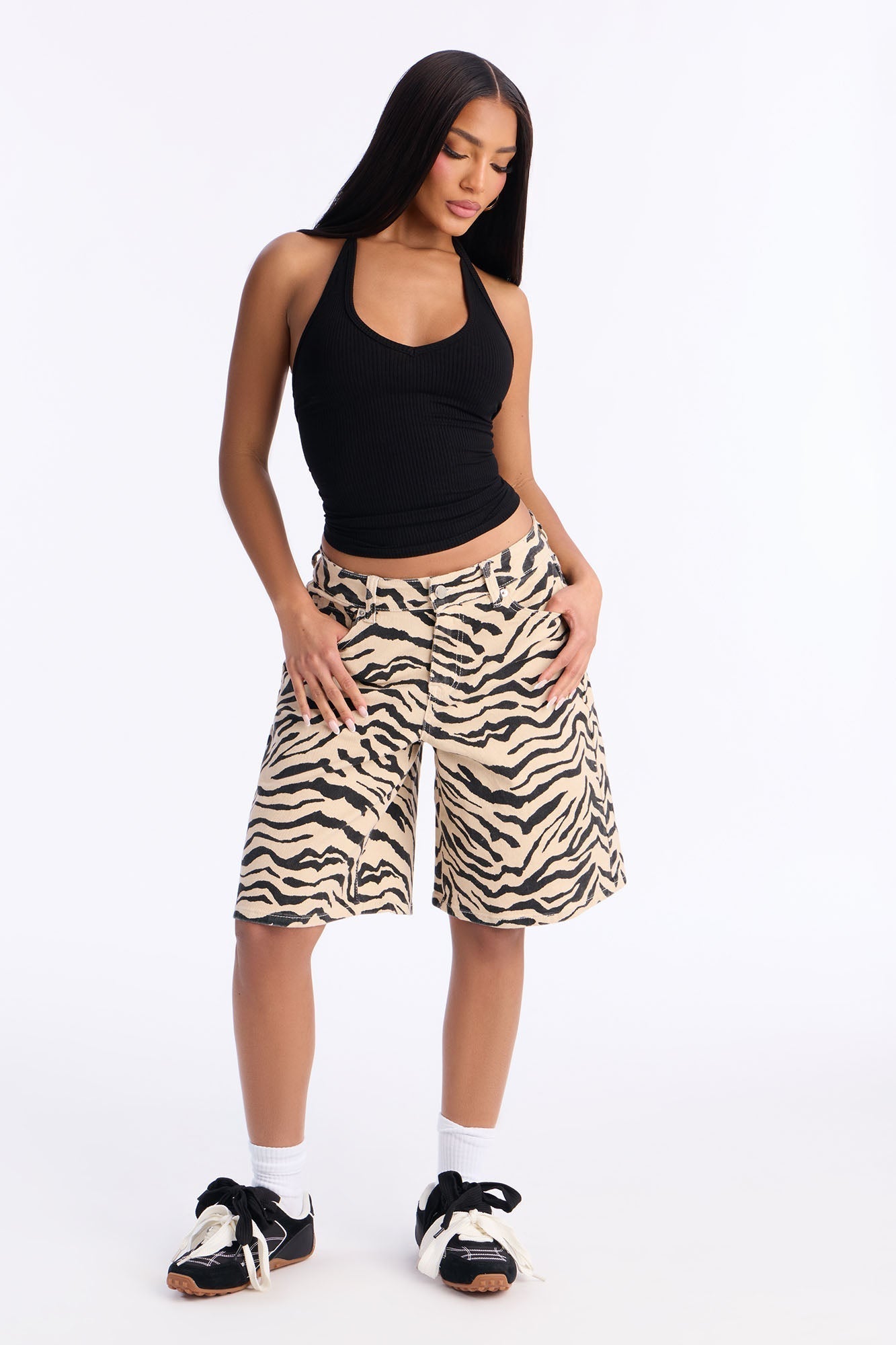 Savanna Printed Bermuda Shorts - Cream/combo
