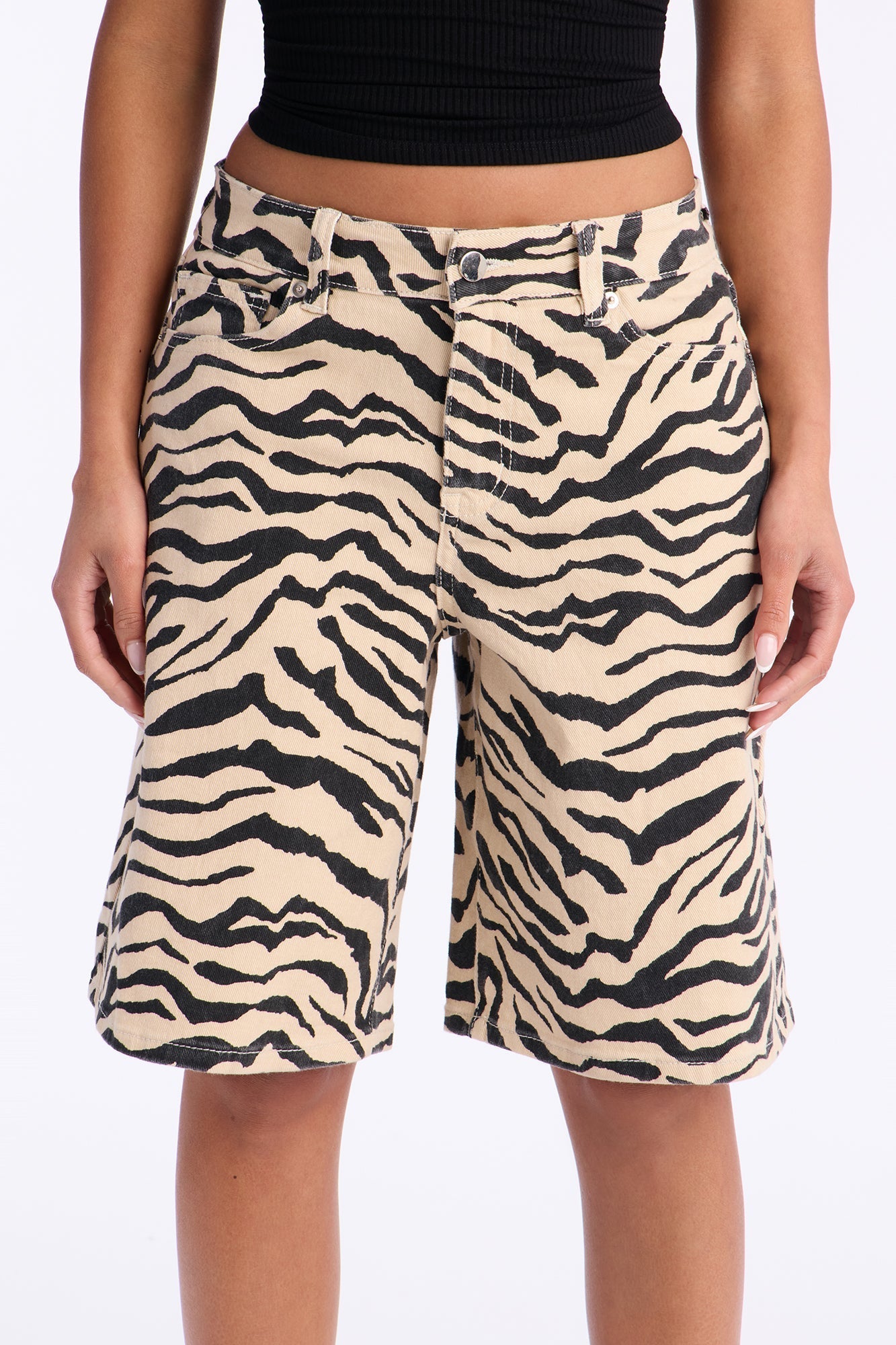 Savanna Printed Bermuda Shorts - Cream/combo