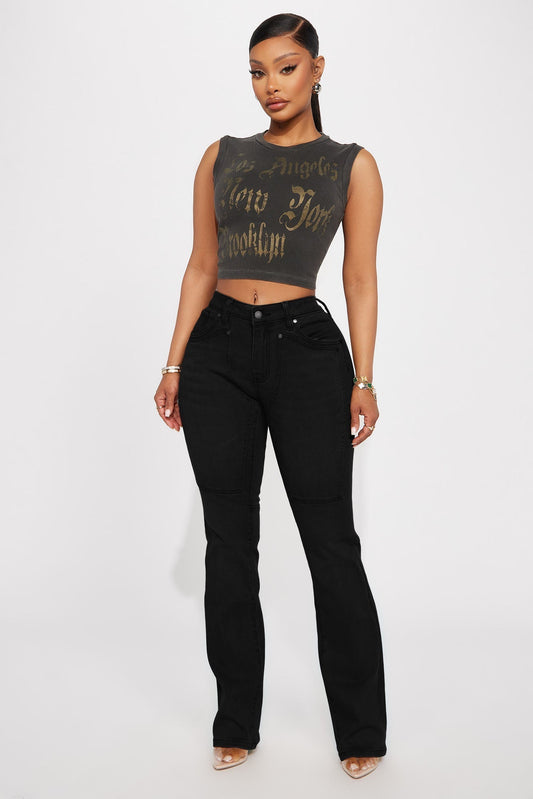 Headed West Straight Leg Pant - Black