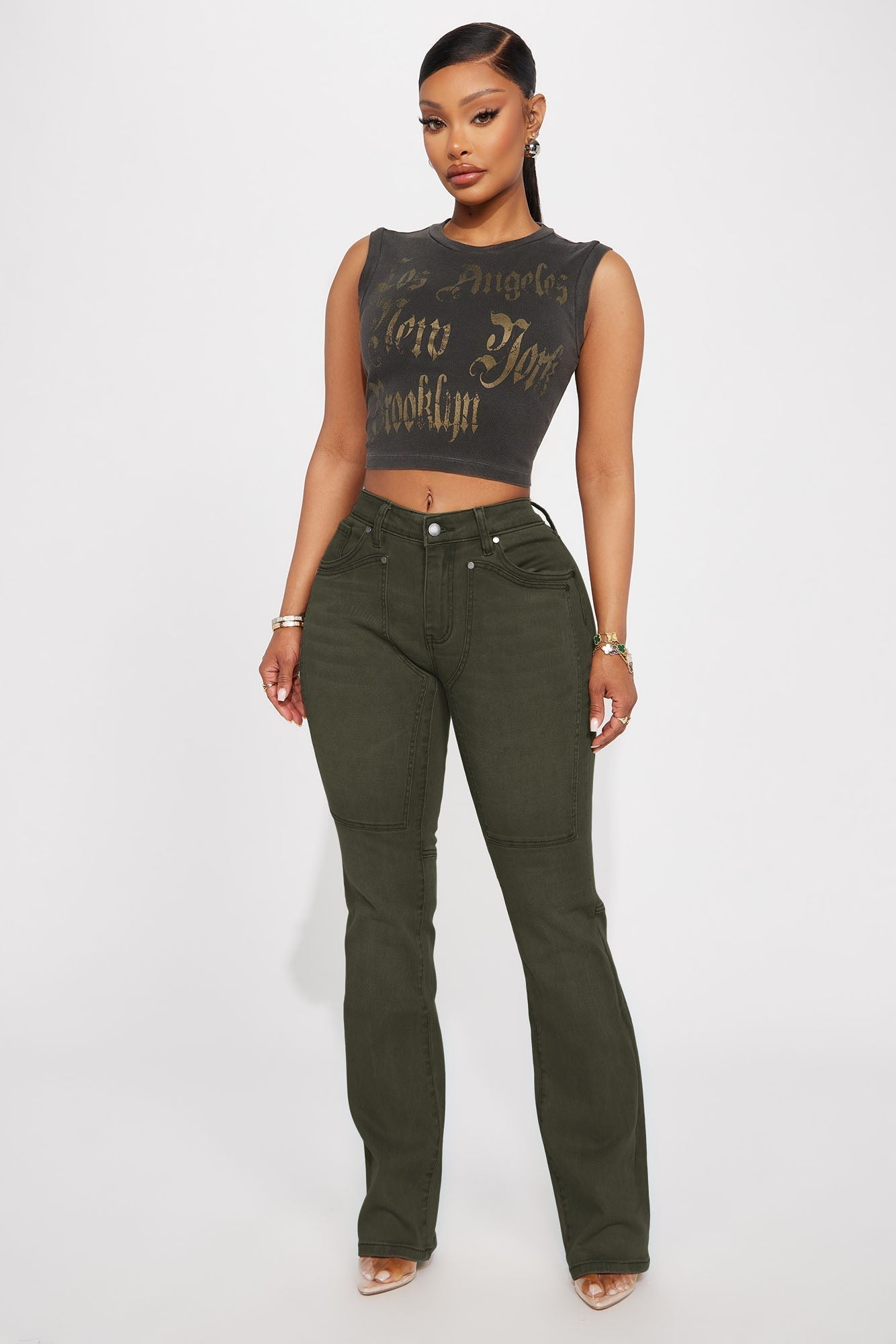 Headed West Straight Leg Pant - Dark Olive