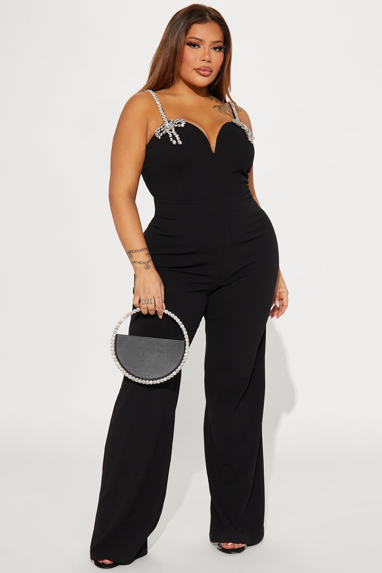 Expensive Nights Jumpsuit - Black