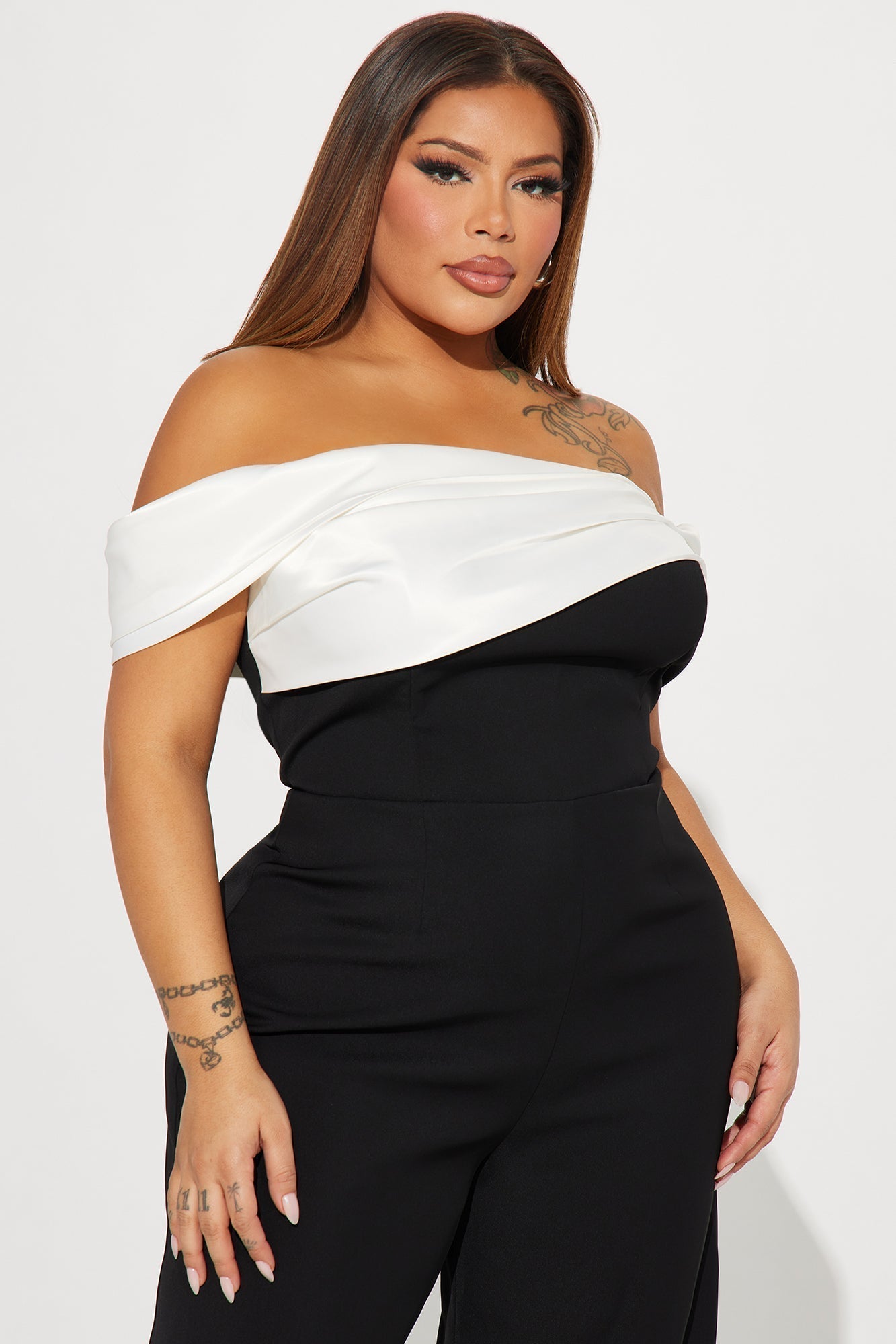 Be Yourself Jumpsuit - Black/White