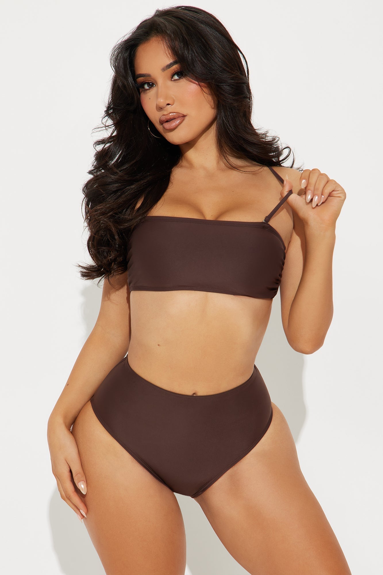Maui Mix And Match High Rise Bikini Bottom - Chocolate
