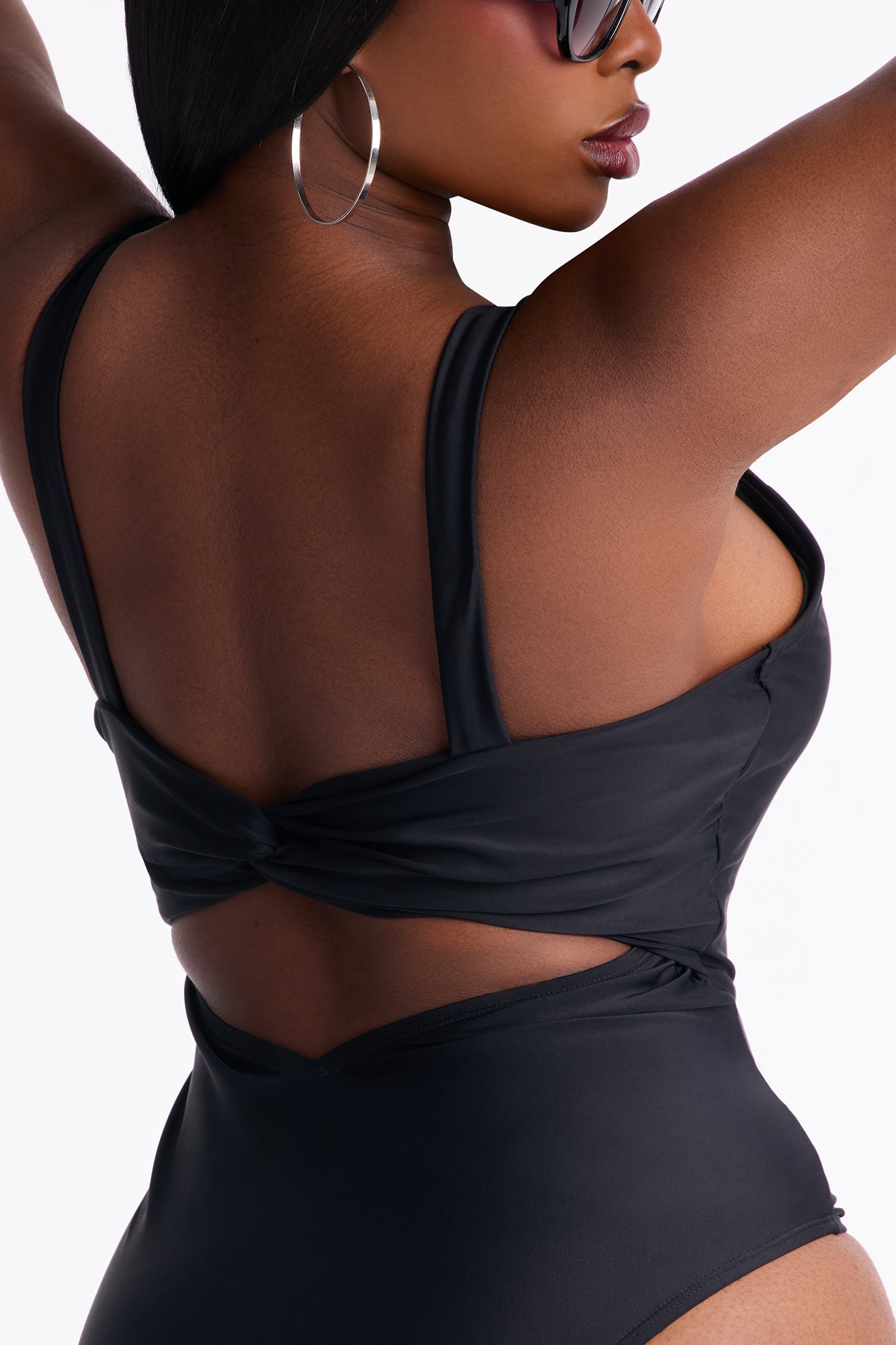 Eva O Ring Cutout 1 Piece Swimsuit - Black