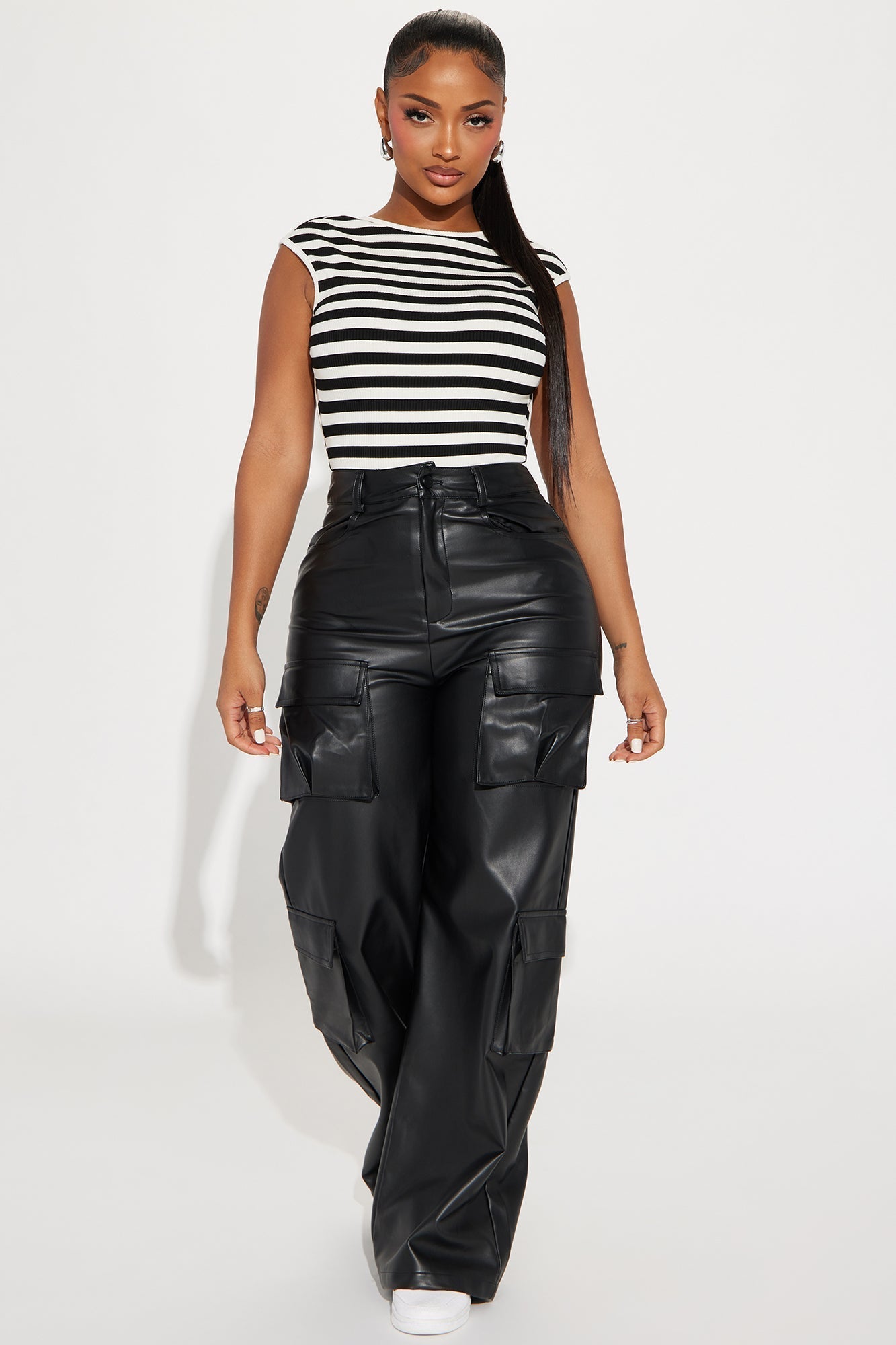 Timeless Piece Ribbed Bodysuit - Black/White