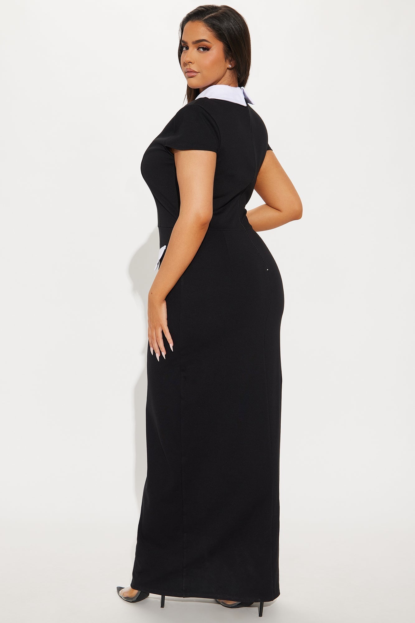 All Business Ponte Maxi Dress - Black/White
