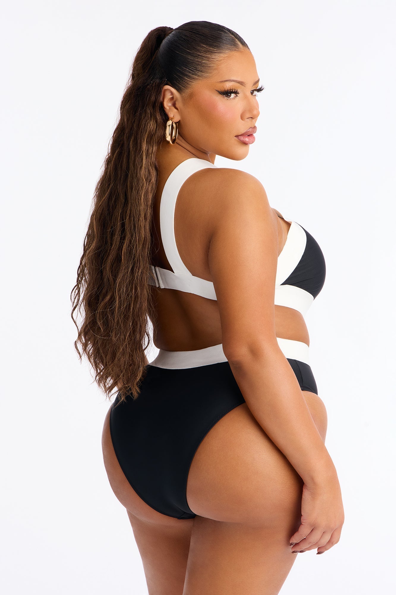 Isabel 1 Piece Swimsuit - Black/White