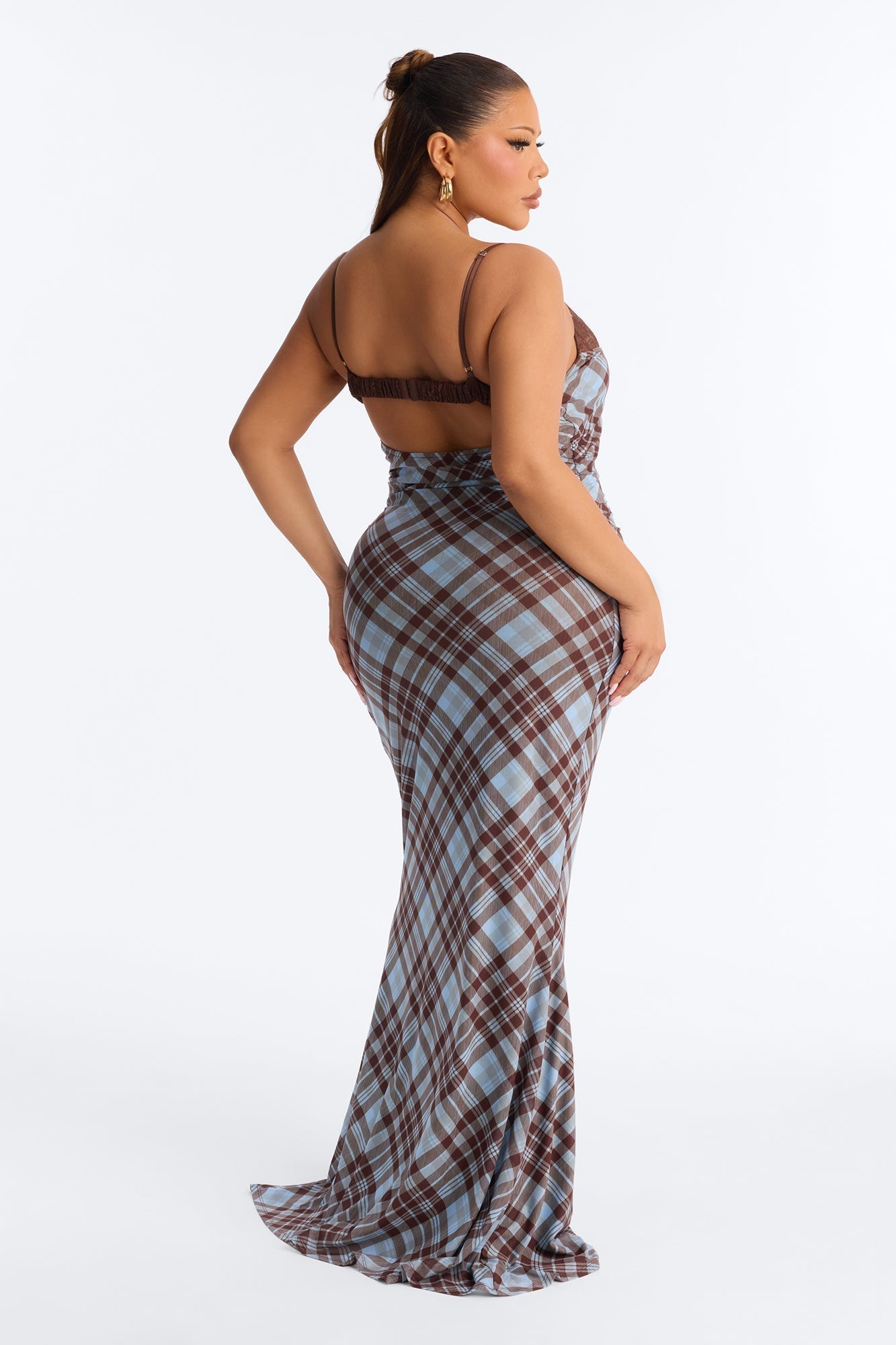 Photo Op Mesh Maxi Dress - Blue/combo