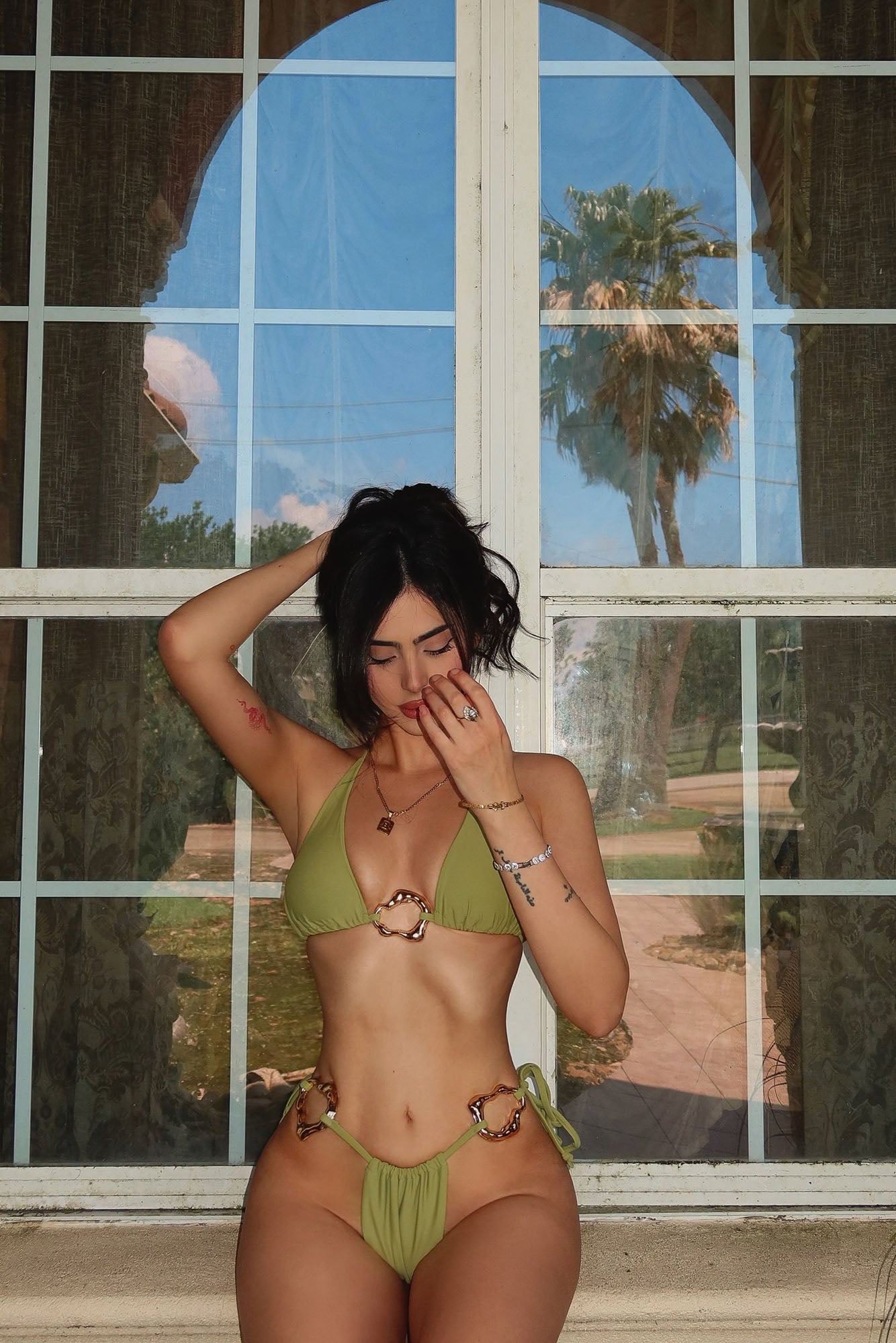 Ready For The Sun Hardware 2 Piece Bikini - Green