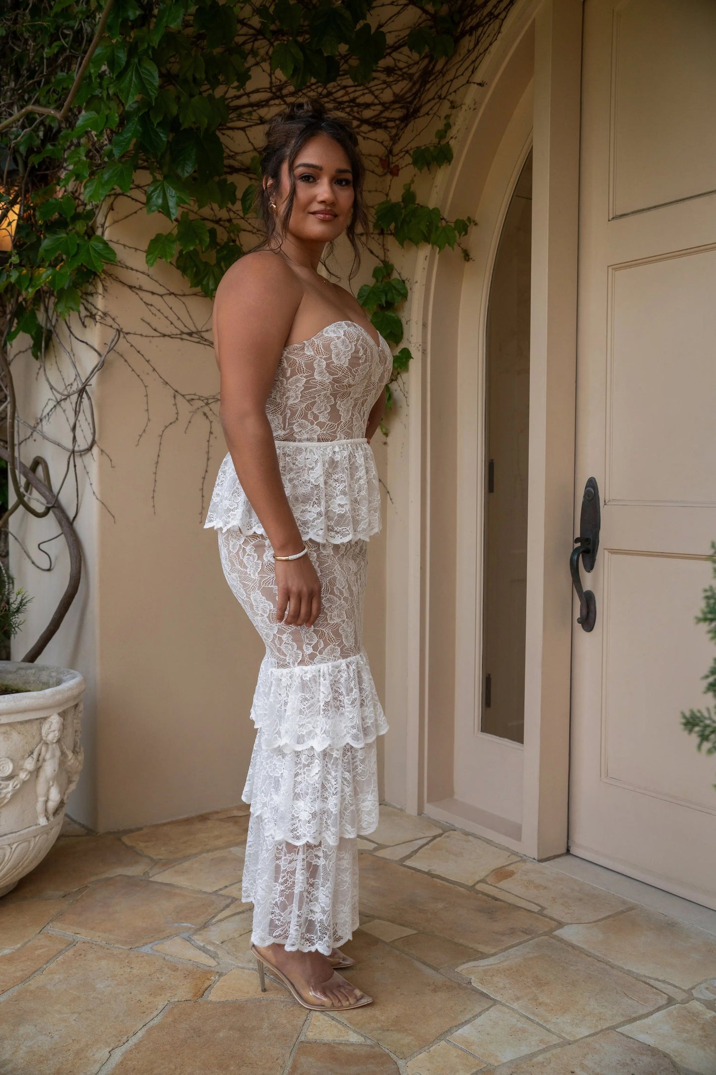 Ivory Fairytale Ending Lace Maxi Dress