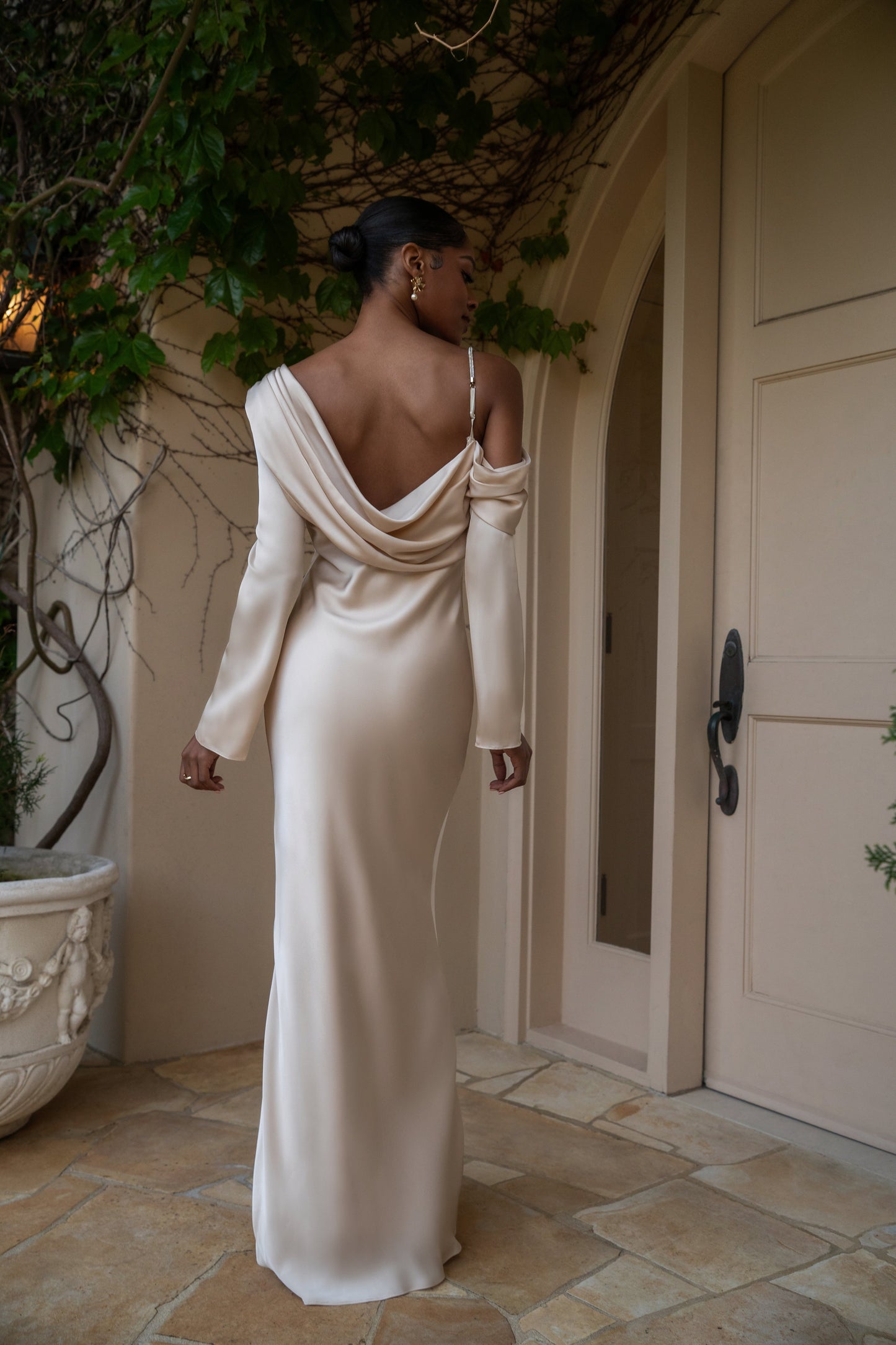 Champagne One And Only Satin Dress