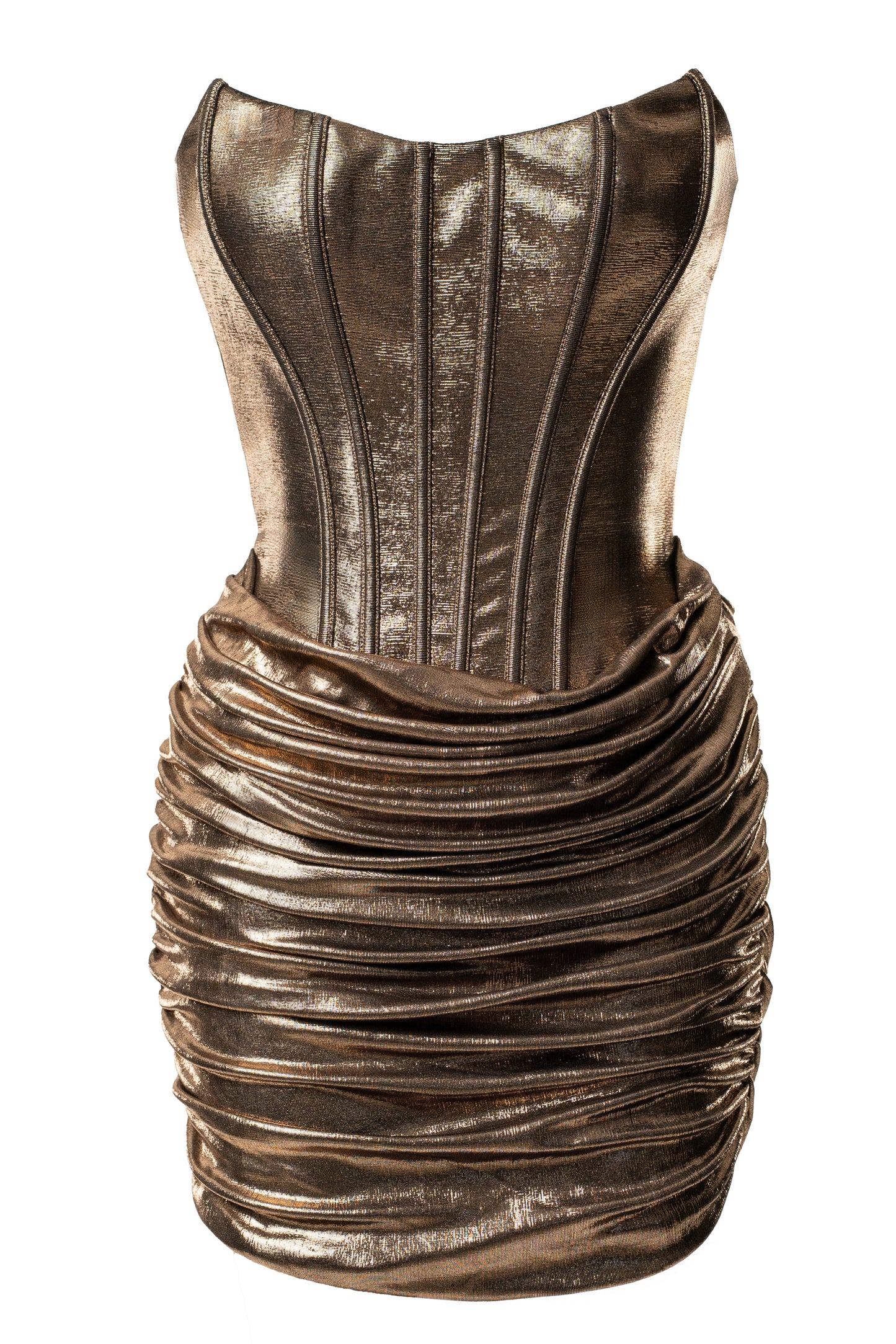 Bronze Corset Mini Dress
