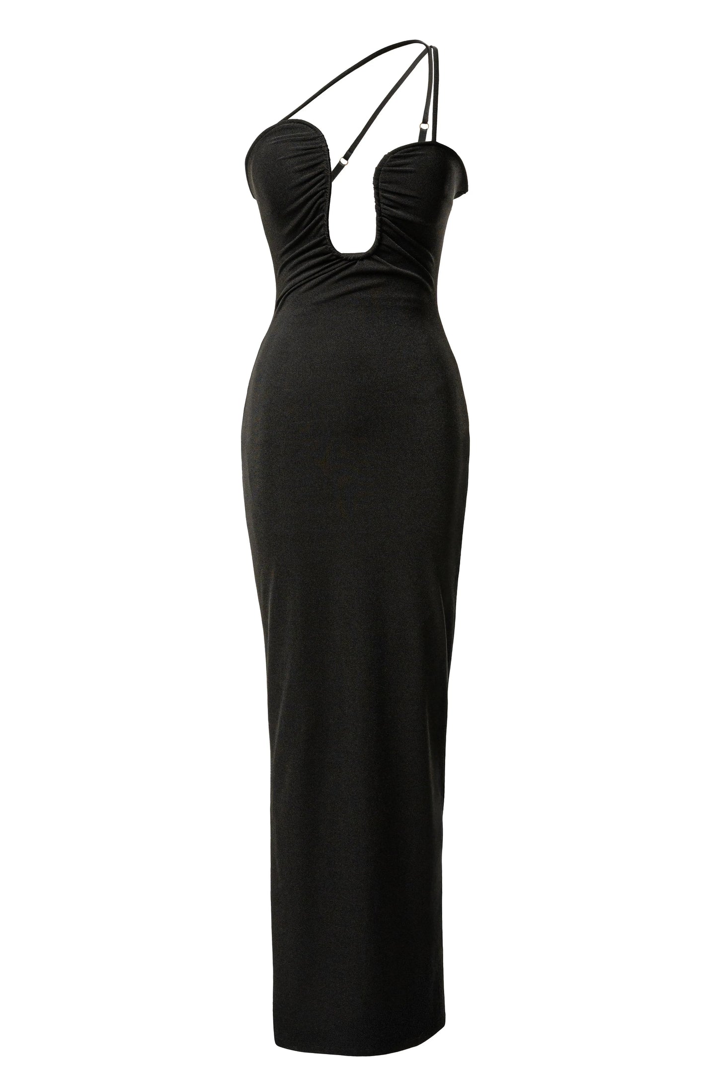 Black Eclipse Plunge Neck Dress