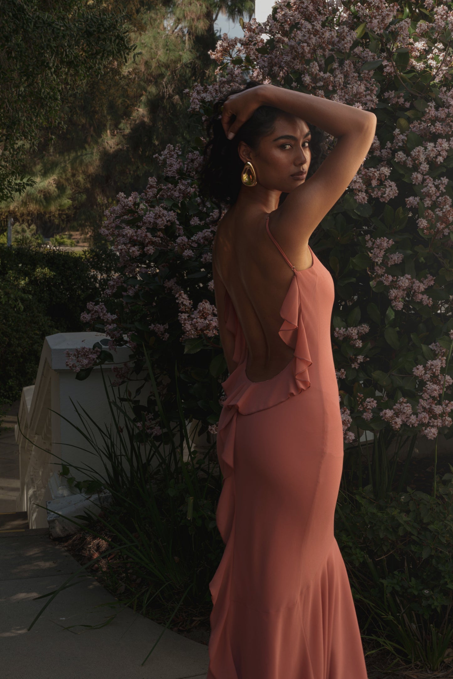 Peach  Midnight Romance Maxi Dress