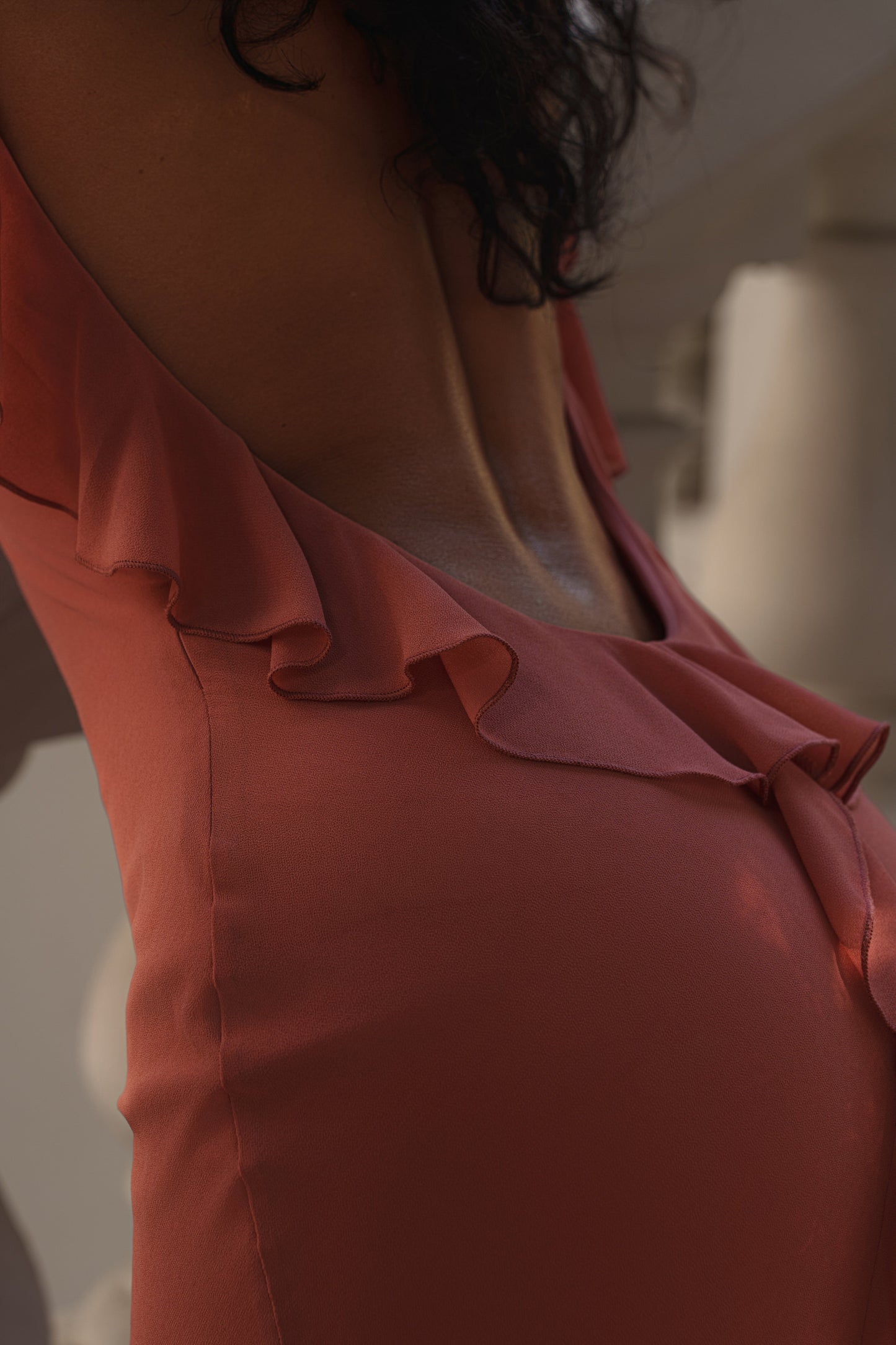 Peach  Midnight Romance Maxi Dress