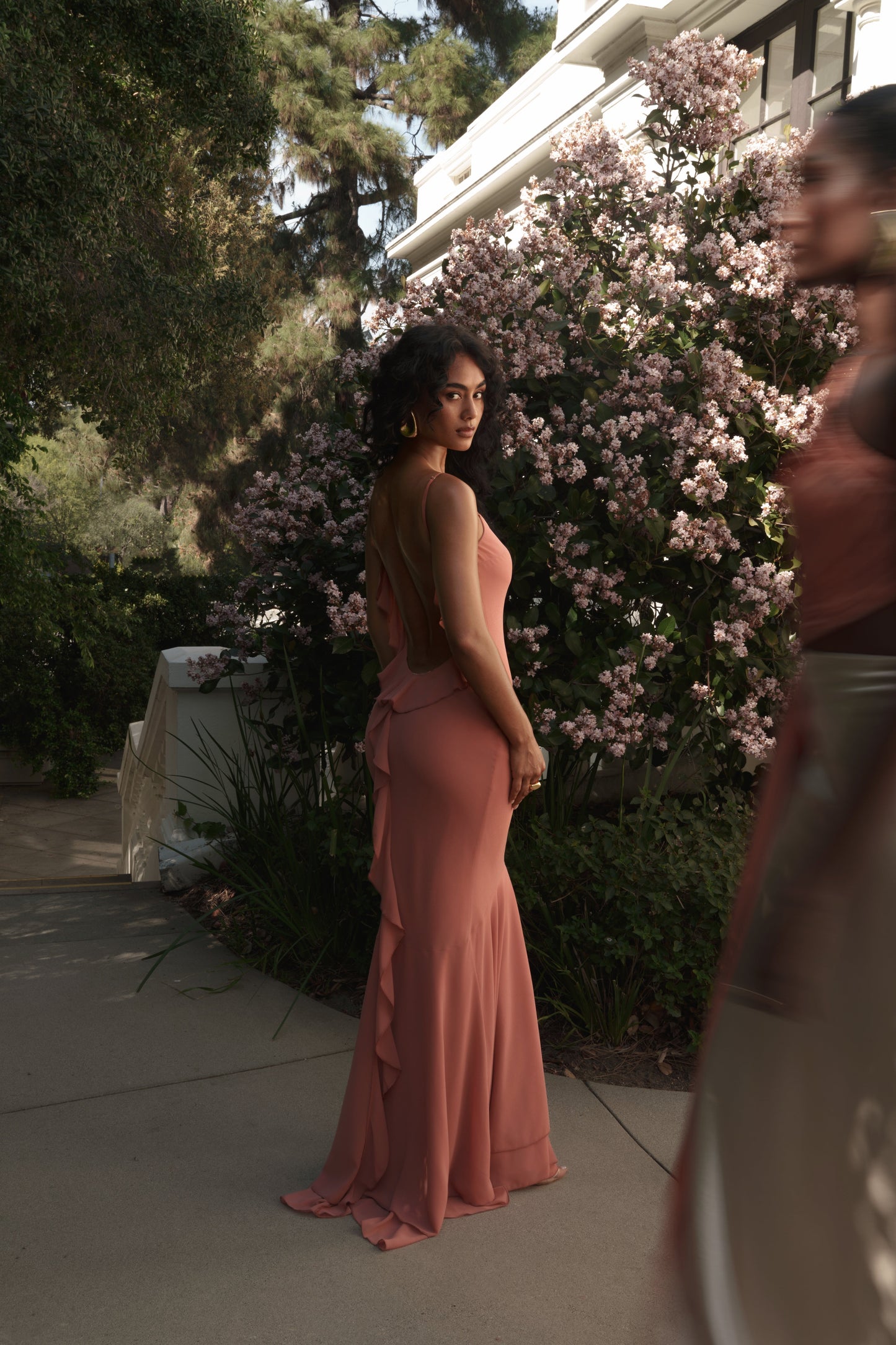 Peach  Midnight Romance Maxi Dress