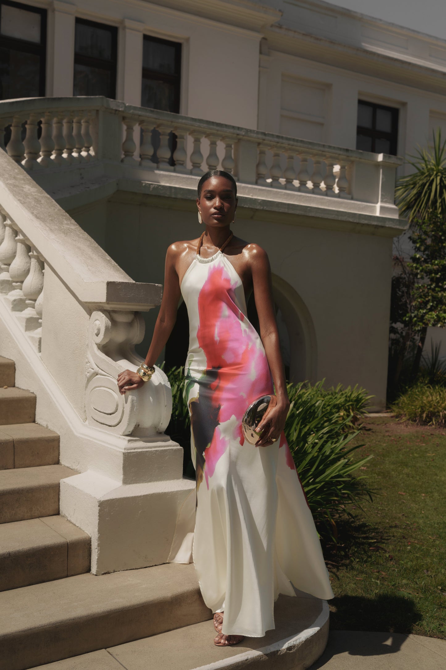 Ivory Print Audrey Maxi Dress
