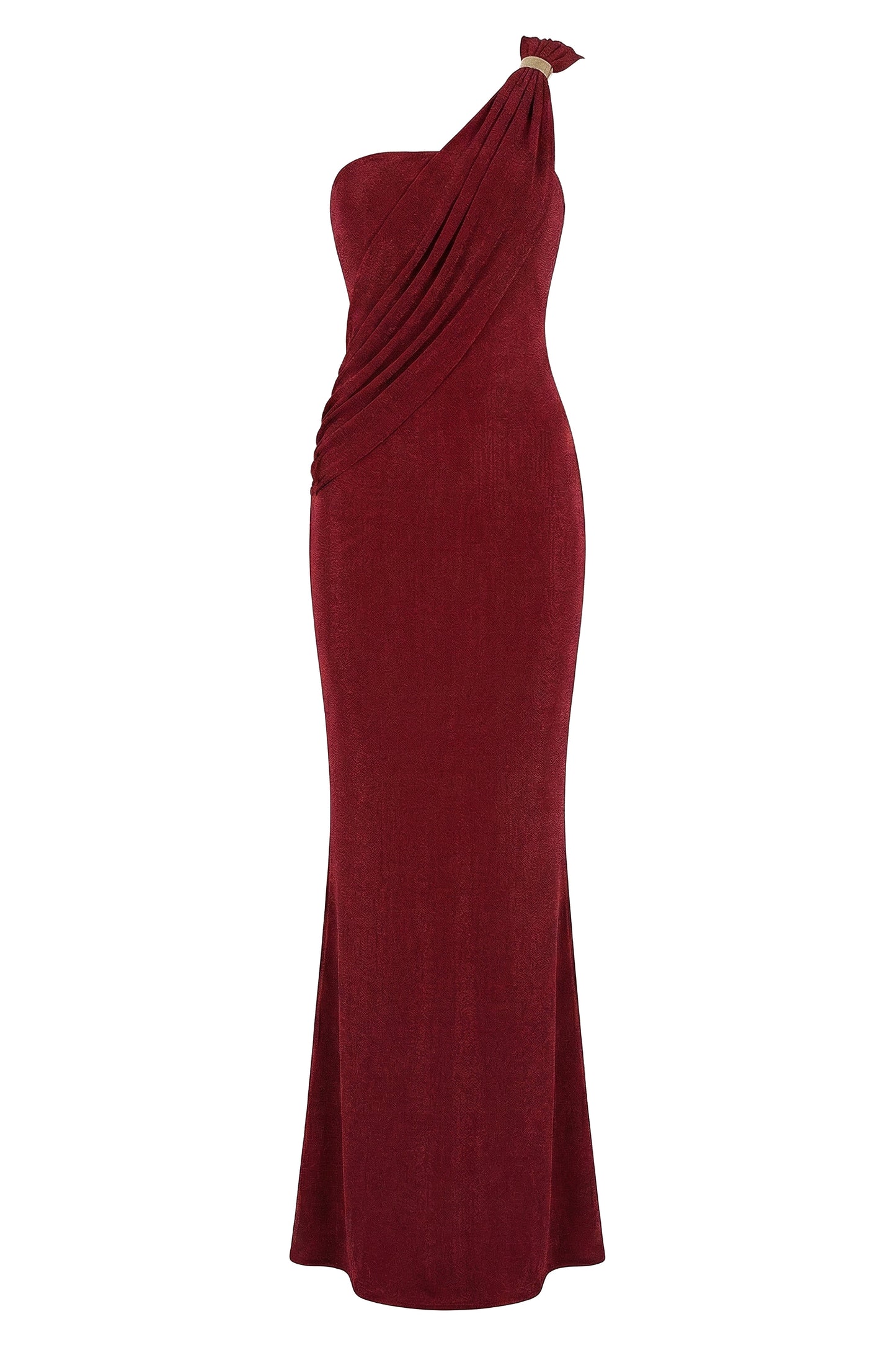Red Golden Veil Maxi Dress
