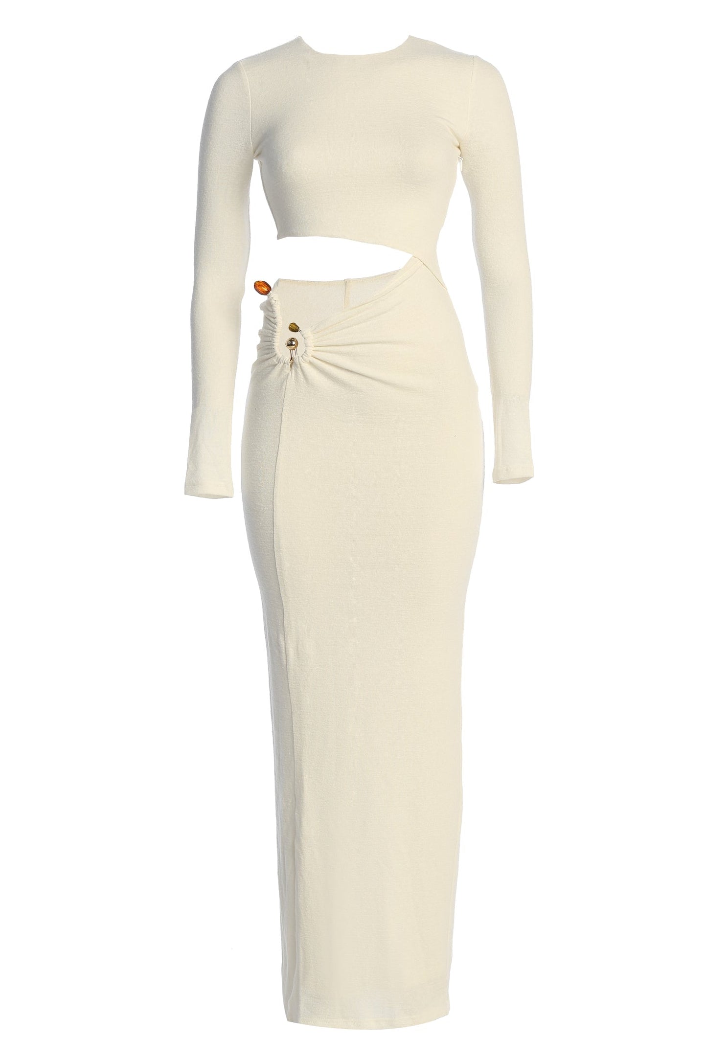 White Summer Romance Cutout Dress