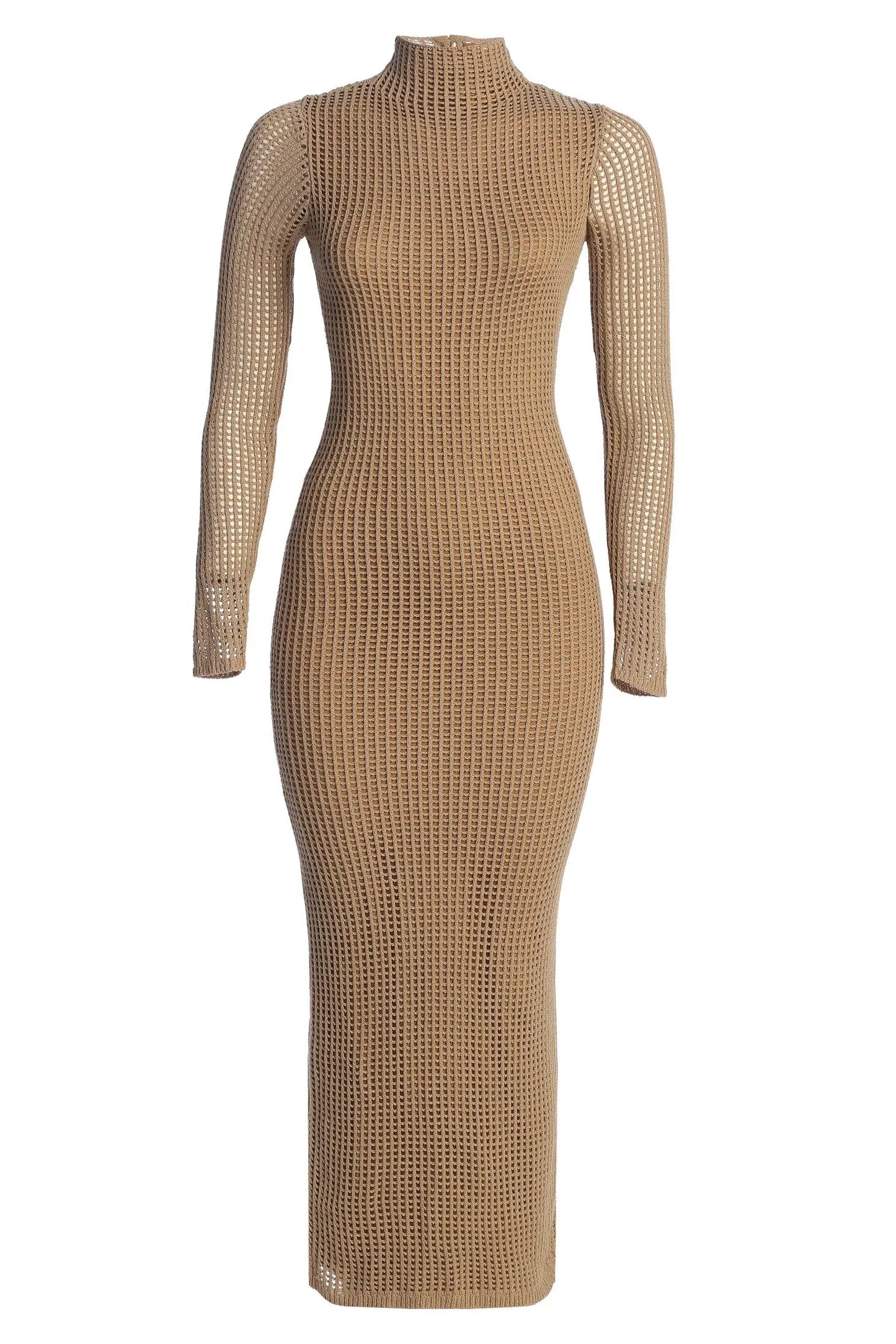 Beige Rosabelle Knit Maxi Dress