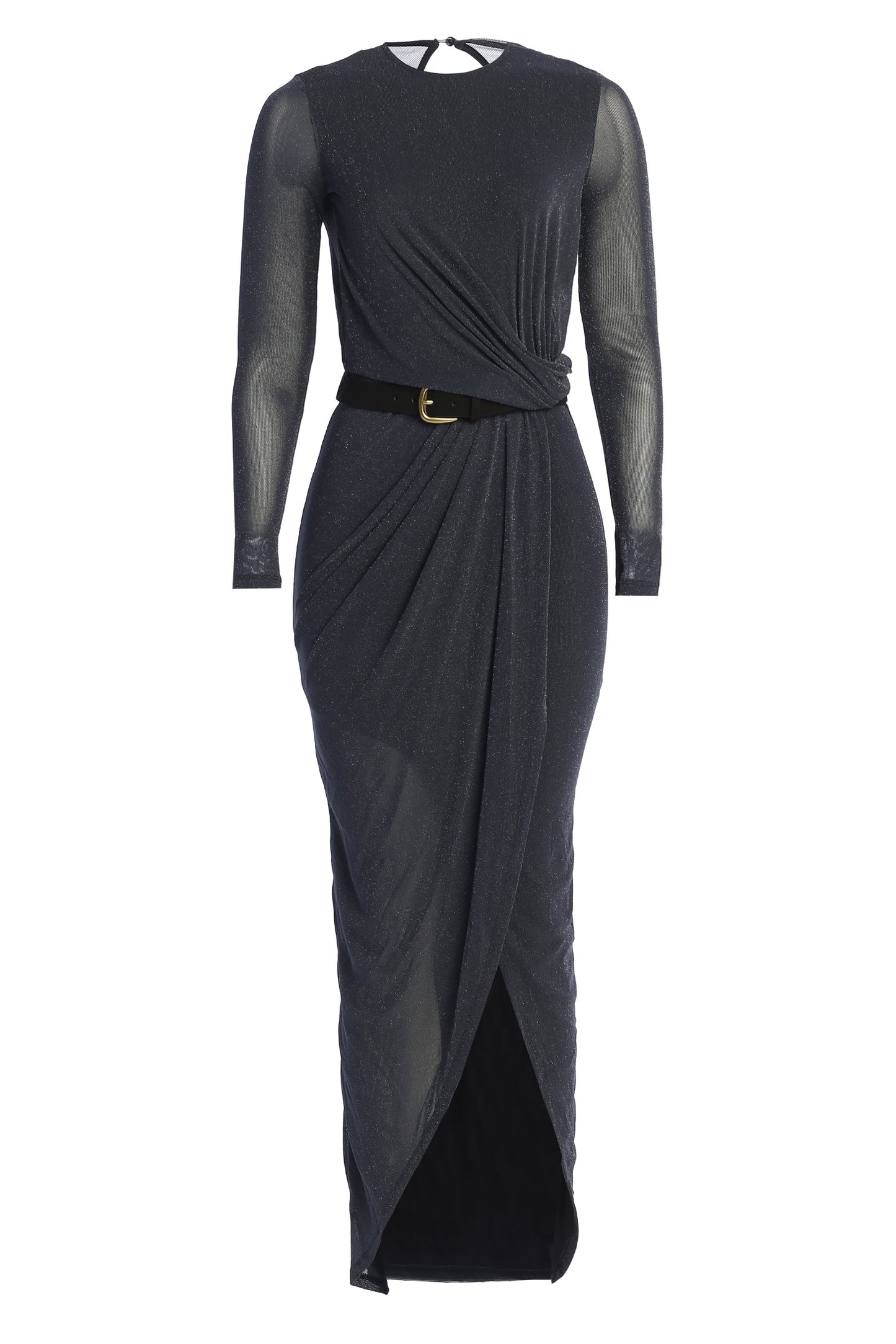 Blue Araceli Gathered Maxi Dress