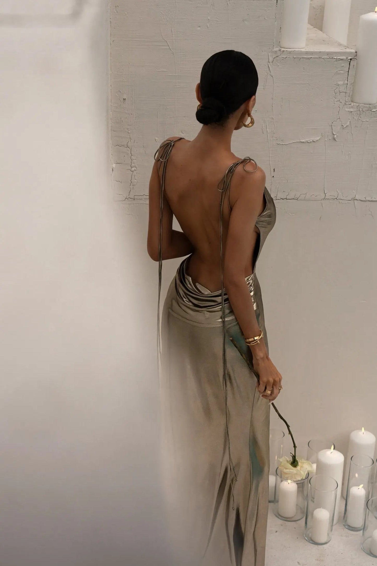 Light Gold Heart of Gold Maxi Dress
