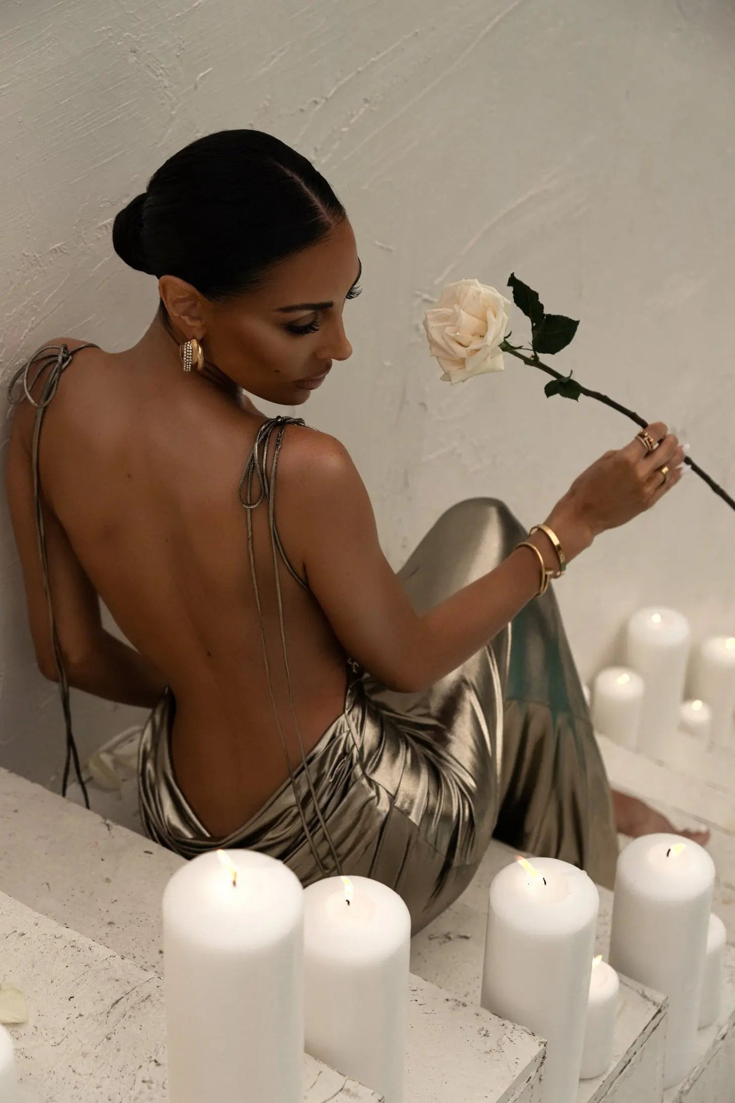 Light Gold Heart of Gold Maxi Dress