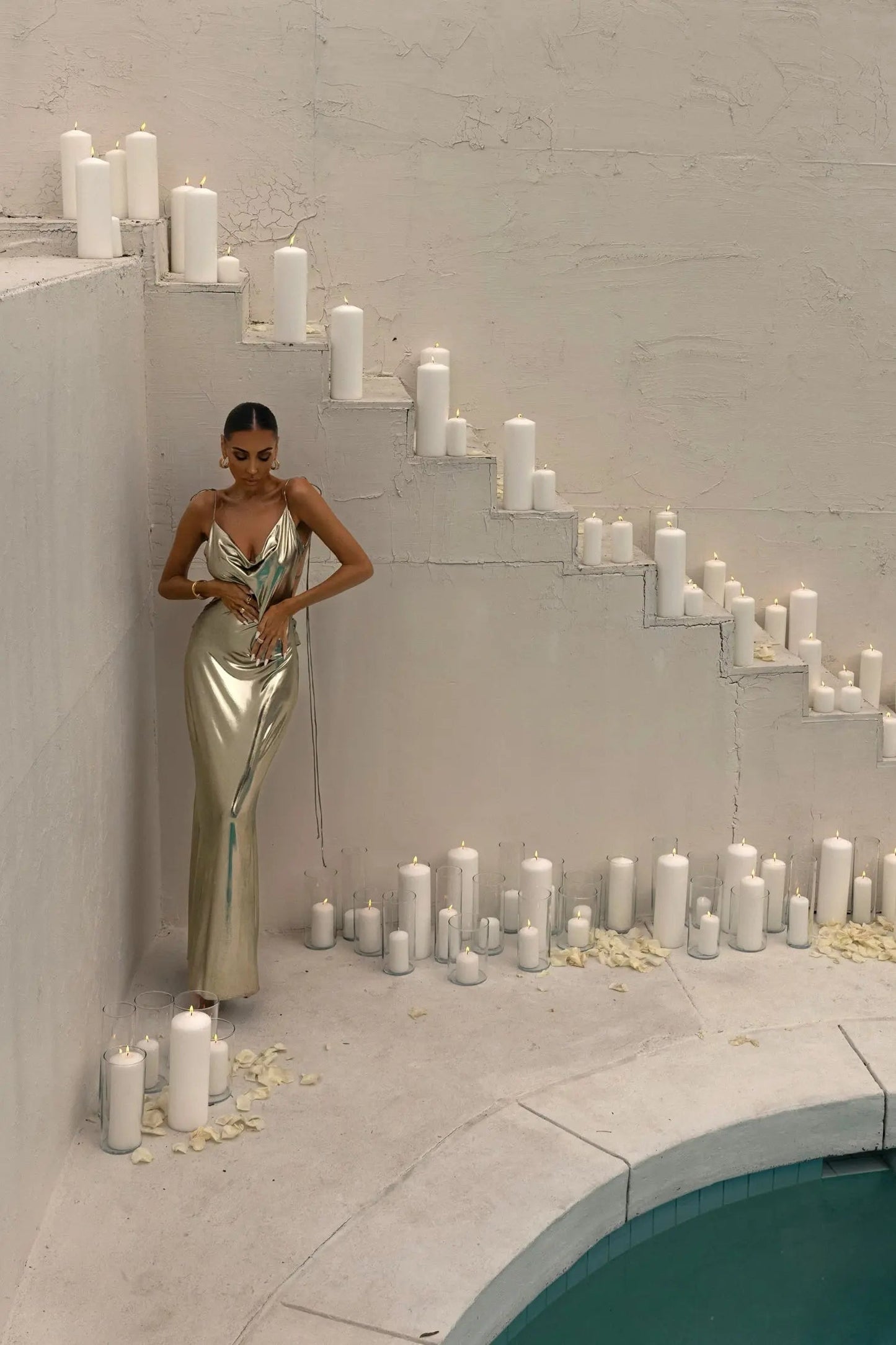 Light Gold Heart of Gold Maxi Dress