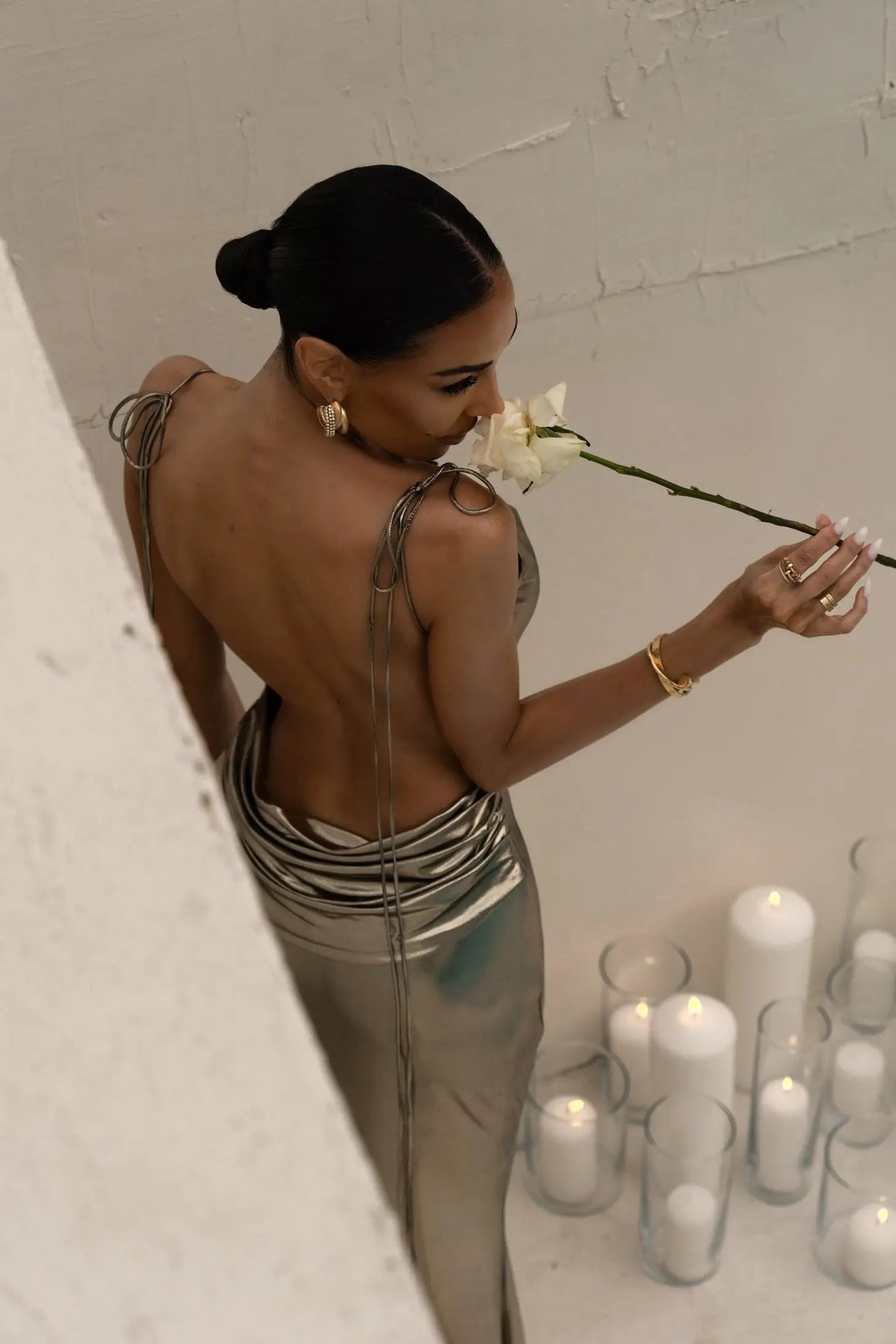 Light Gold Heart of Gold Maxi Dress