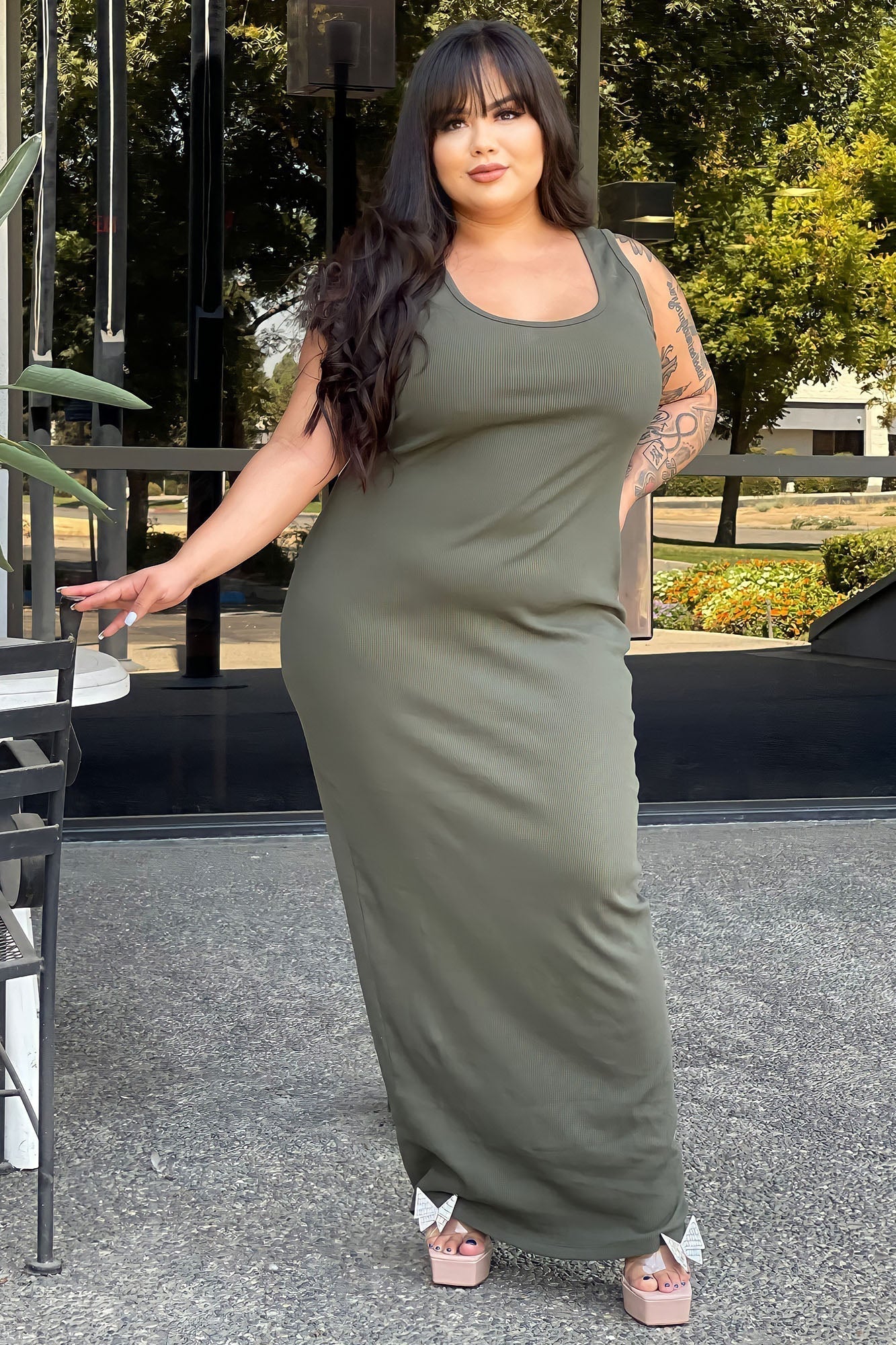Mulberry Street Maxi Dress - Olive