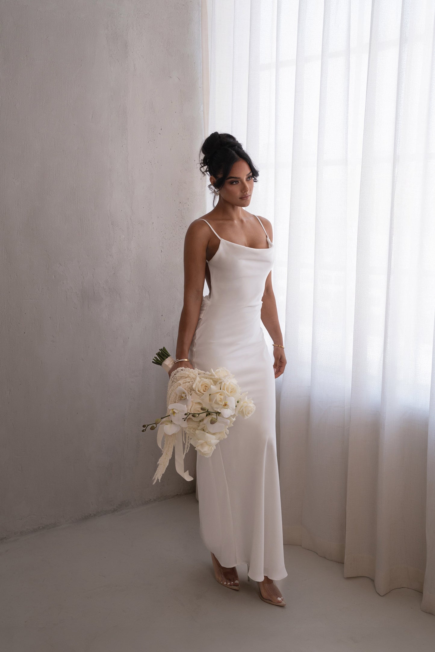 PRE-ORDER Ivory Down The Aisle Satin Gown