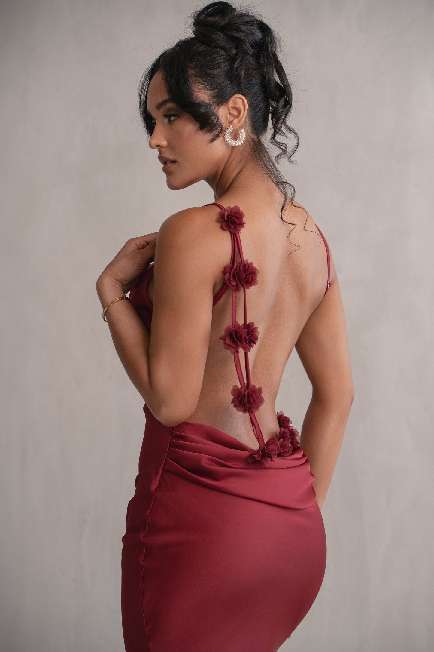 PRE-ORDER Red Down The Aisle Satin Gown
