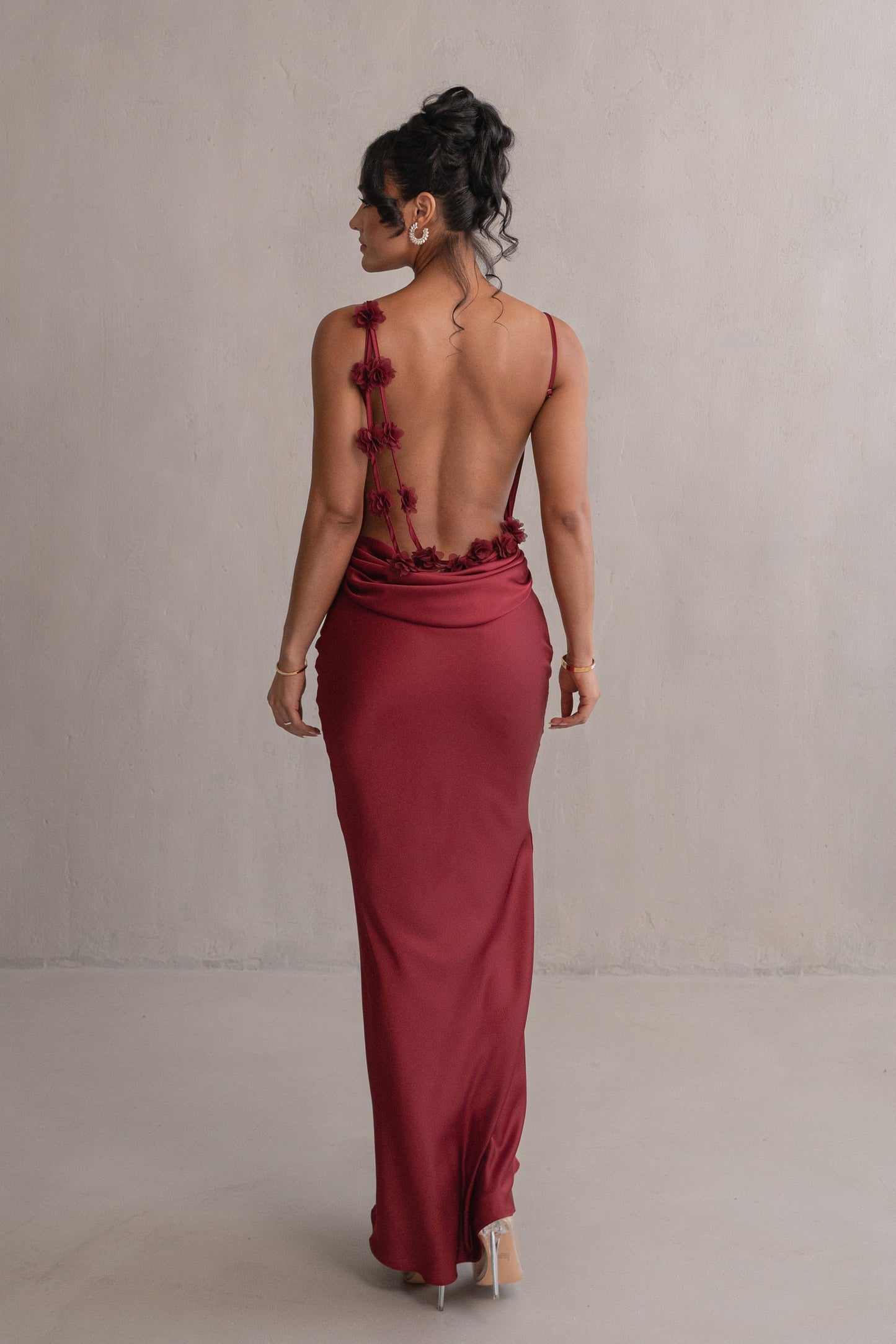 PRE-ORDER Red Down The Aisle Satin Gown