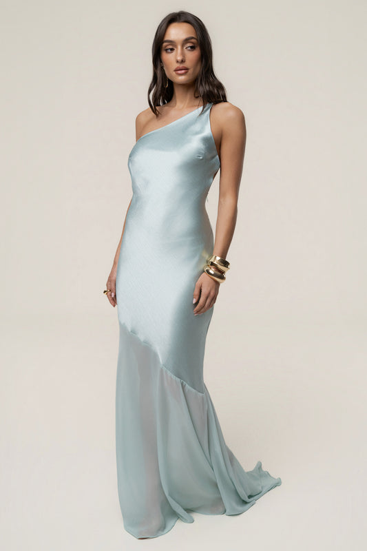 Blue Olivia  One Shoulder Maxi Dress