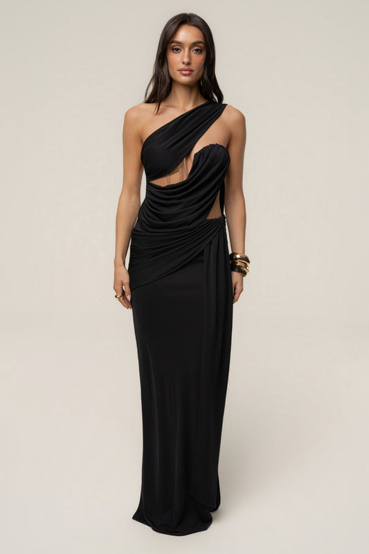 Black Empress of Hearts Maxi Gown