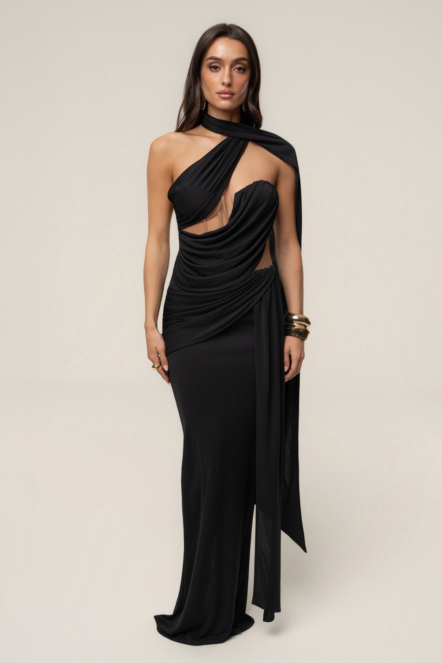 Black Empress of Hearts Maxi Gown