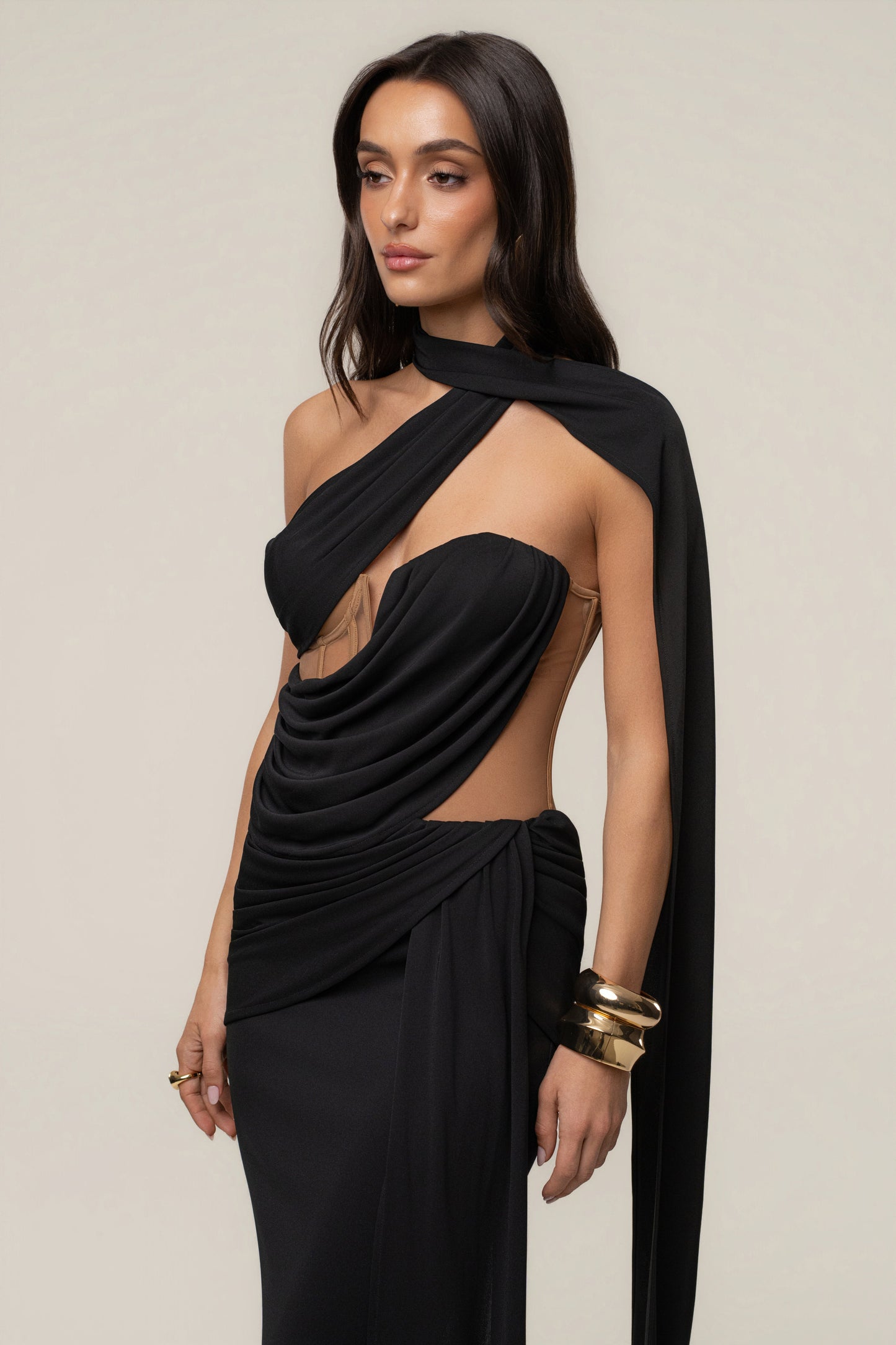 Black Empress of Hearts Maxi Gown
