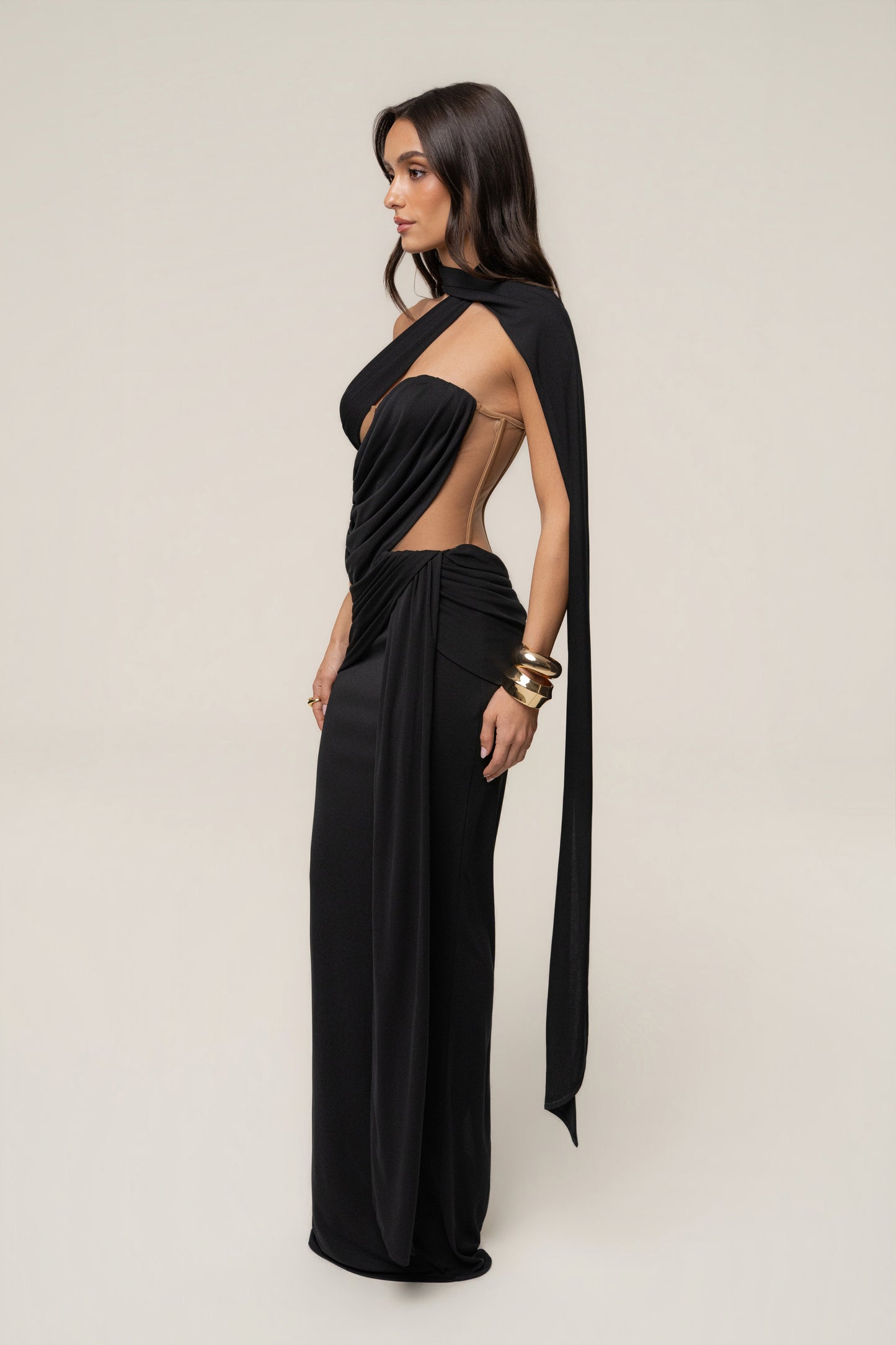 Black Empress of Hearts Maxi Gown