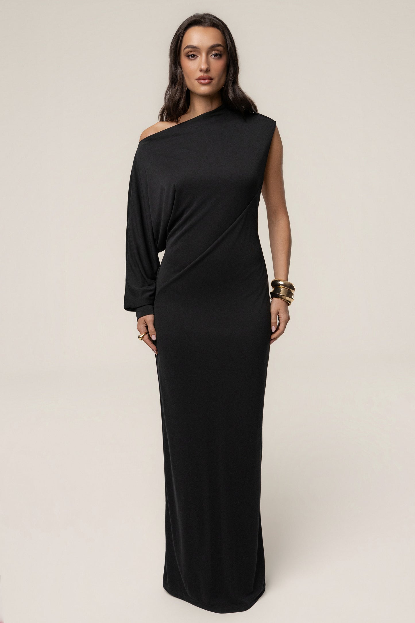 Black Winter Jewel Maxi Dress