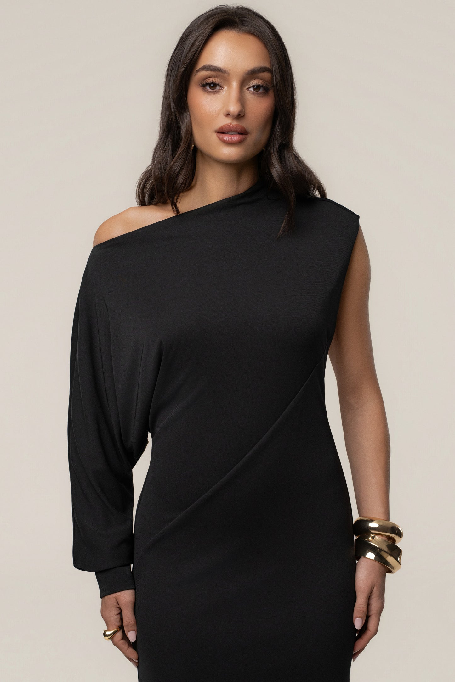 Black Winter Jewel Maxi Dress