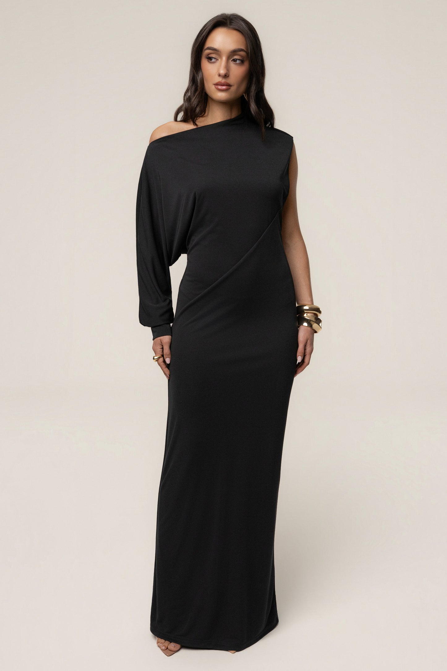 Black Winter Jewel Maxi Dress