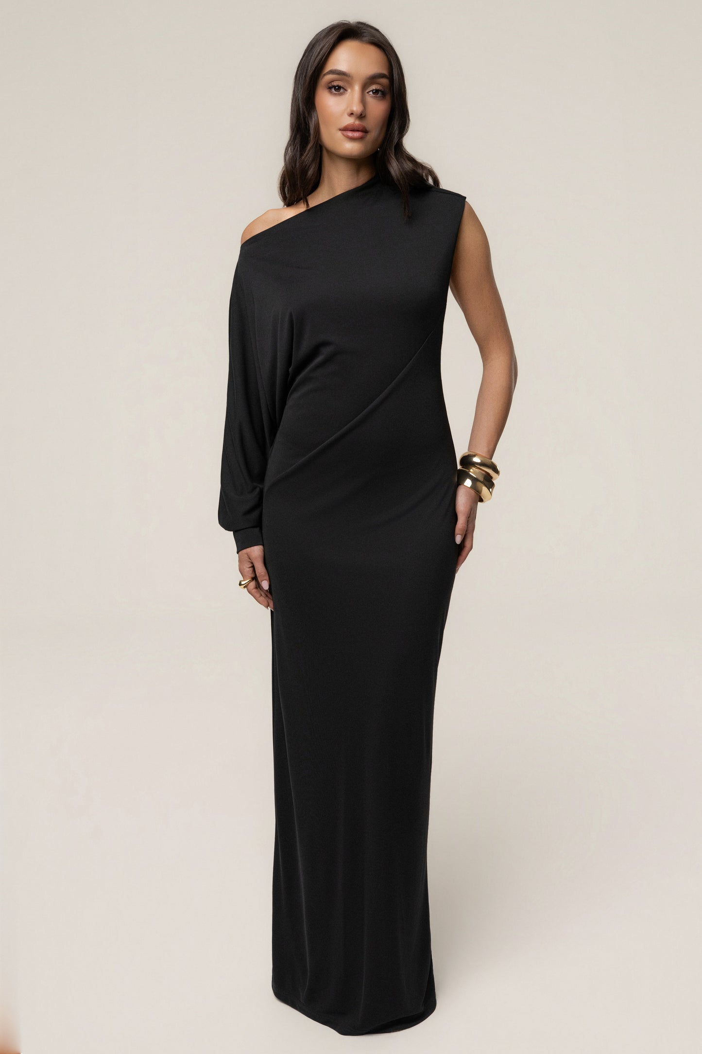 Black Winter Jewel Maxi Dress