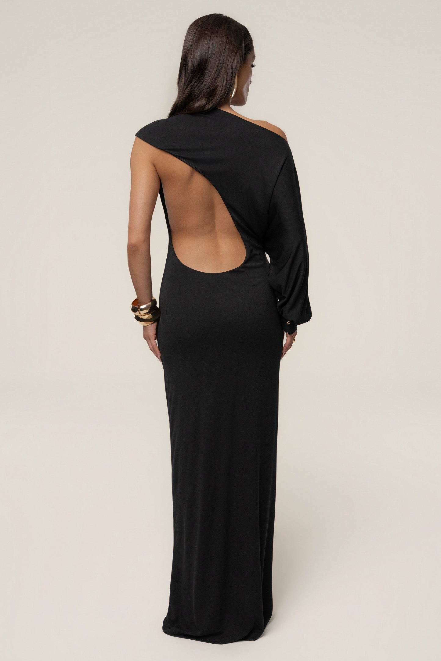 Black Winter Jewel Maxi Dress