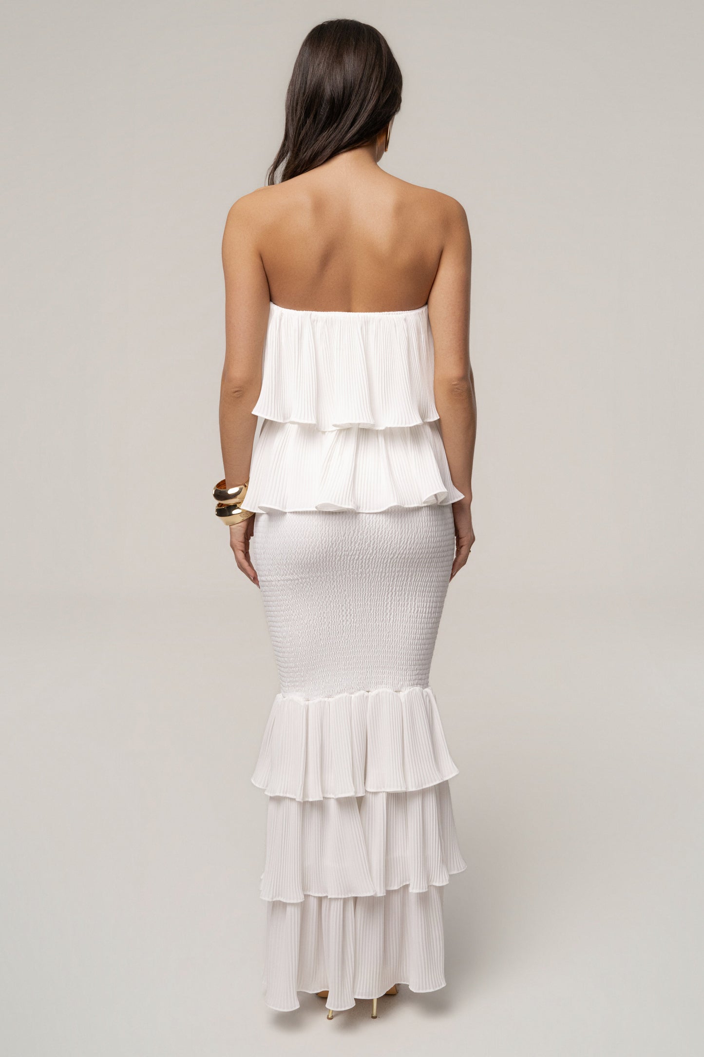 Ivory Casa Blanca Ruffle Dress