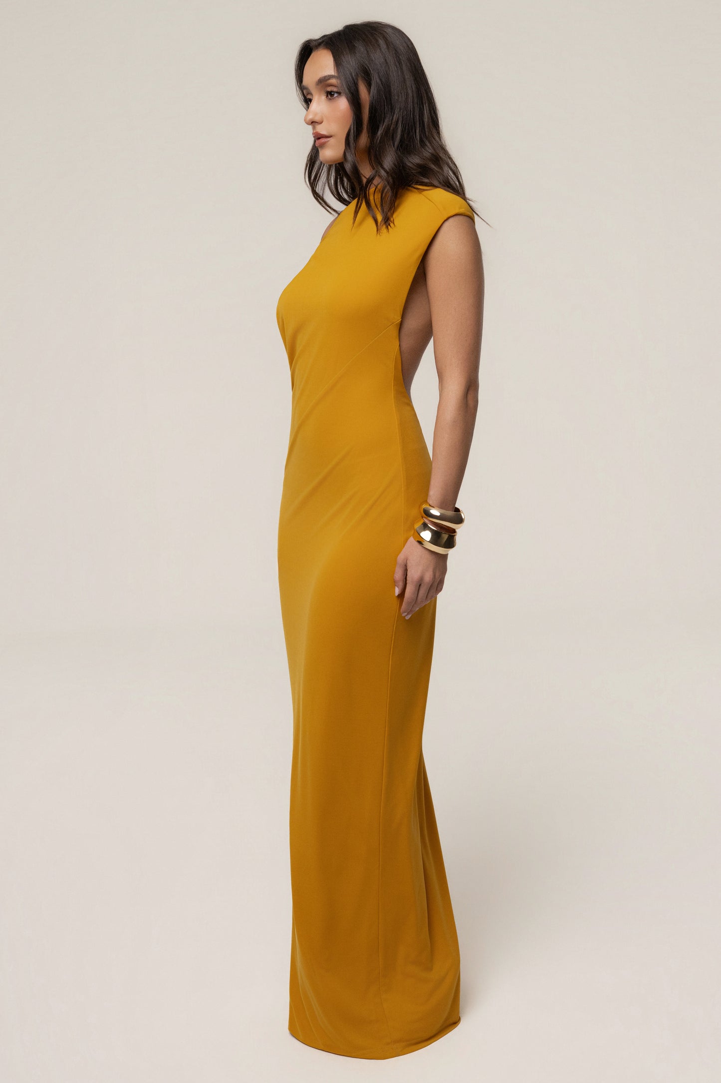 Yellow Winter Jewel Maxi Dress