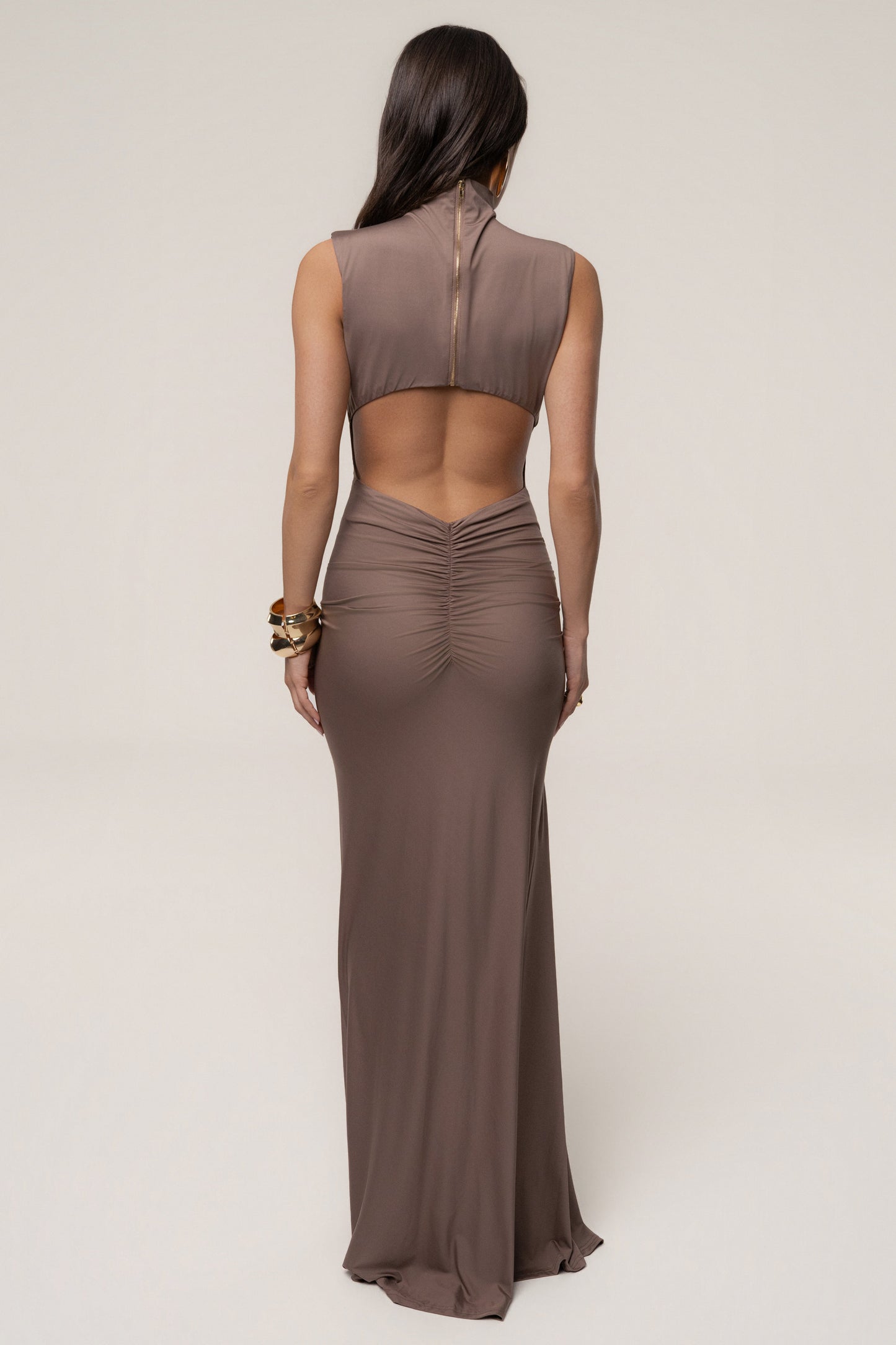 Mocha Kora Sleeveless Maxi Dress