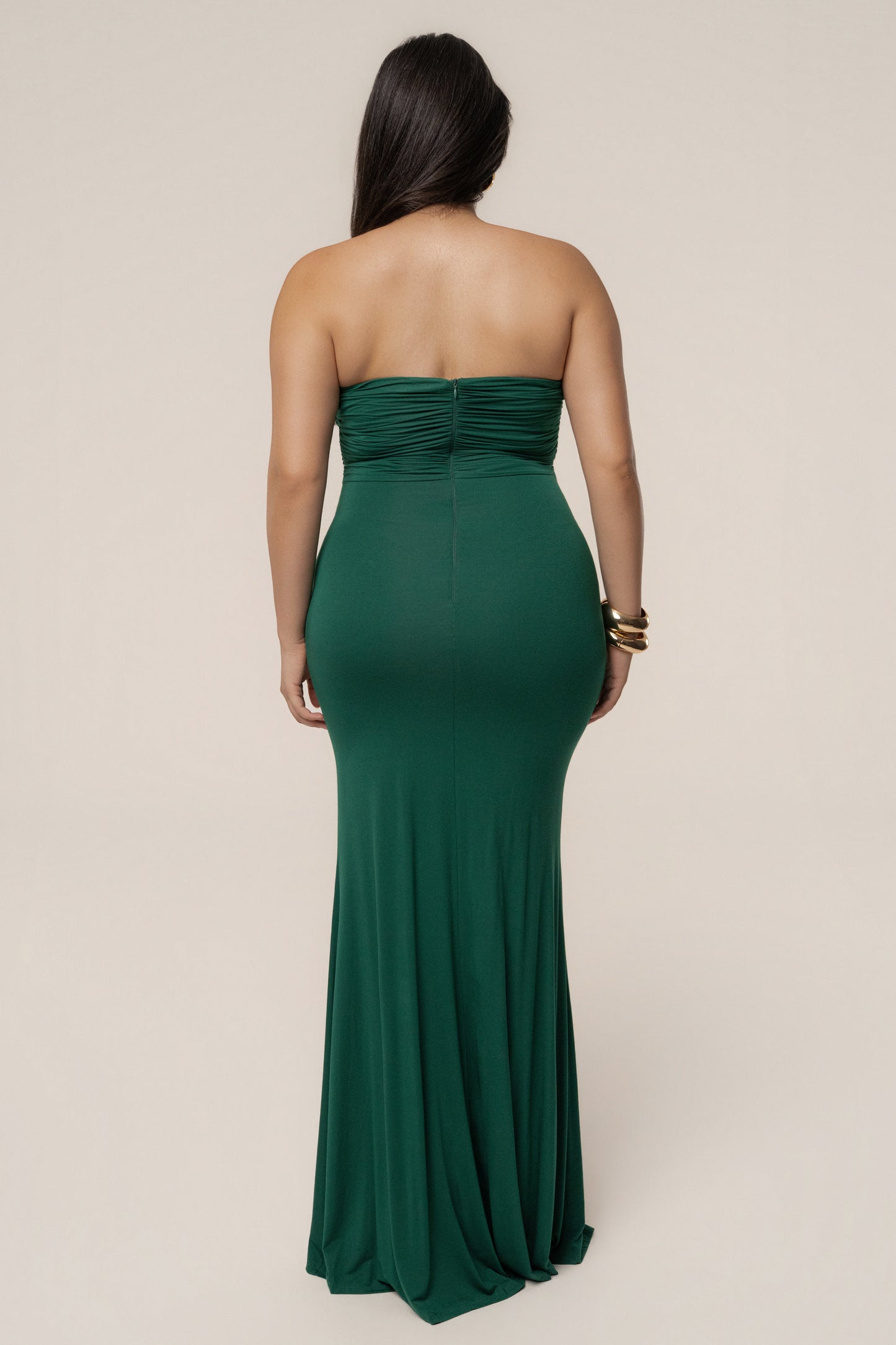 Green Athena Cutout Maxi Dress