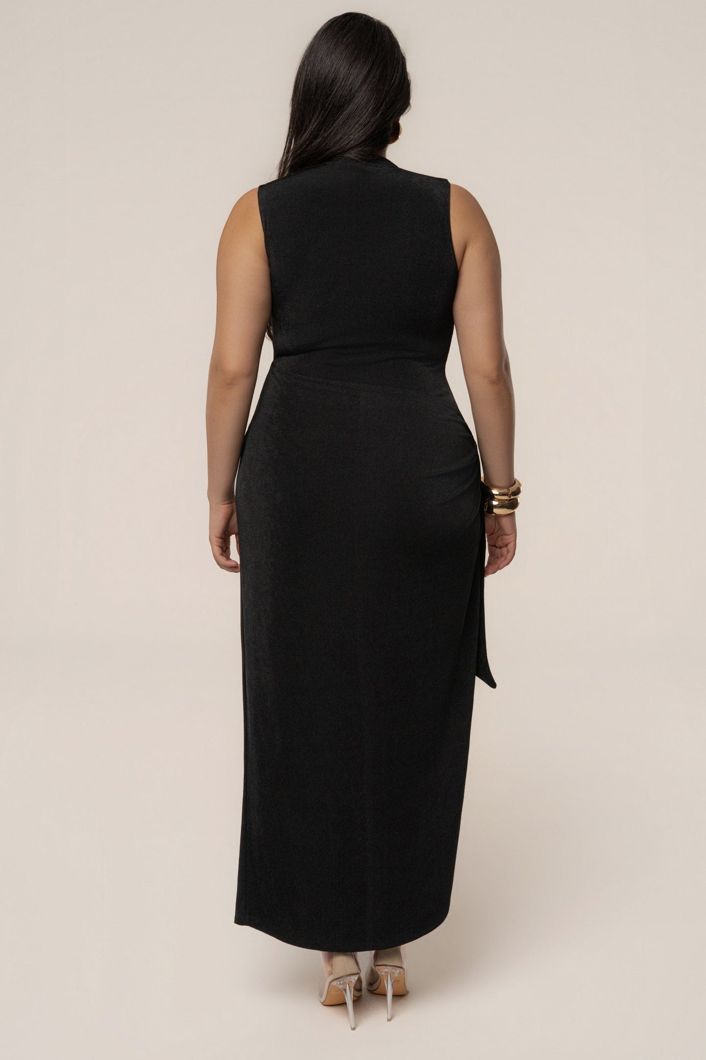 Black Aubree Midi Dress
