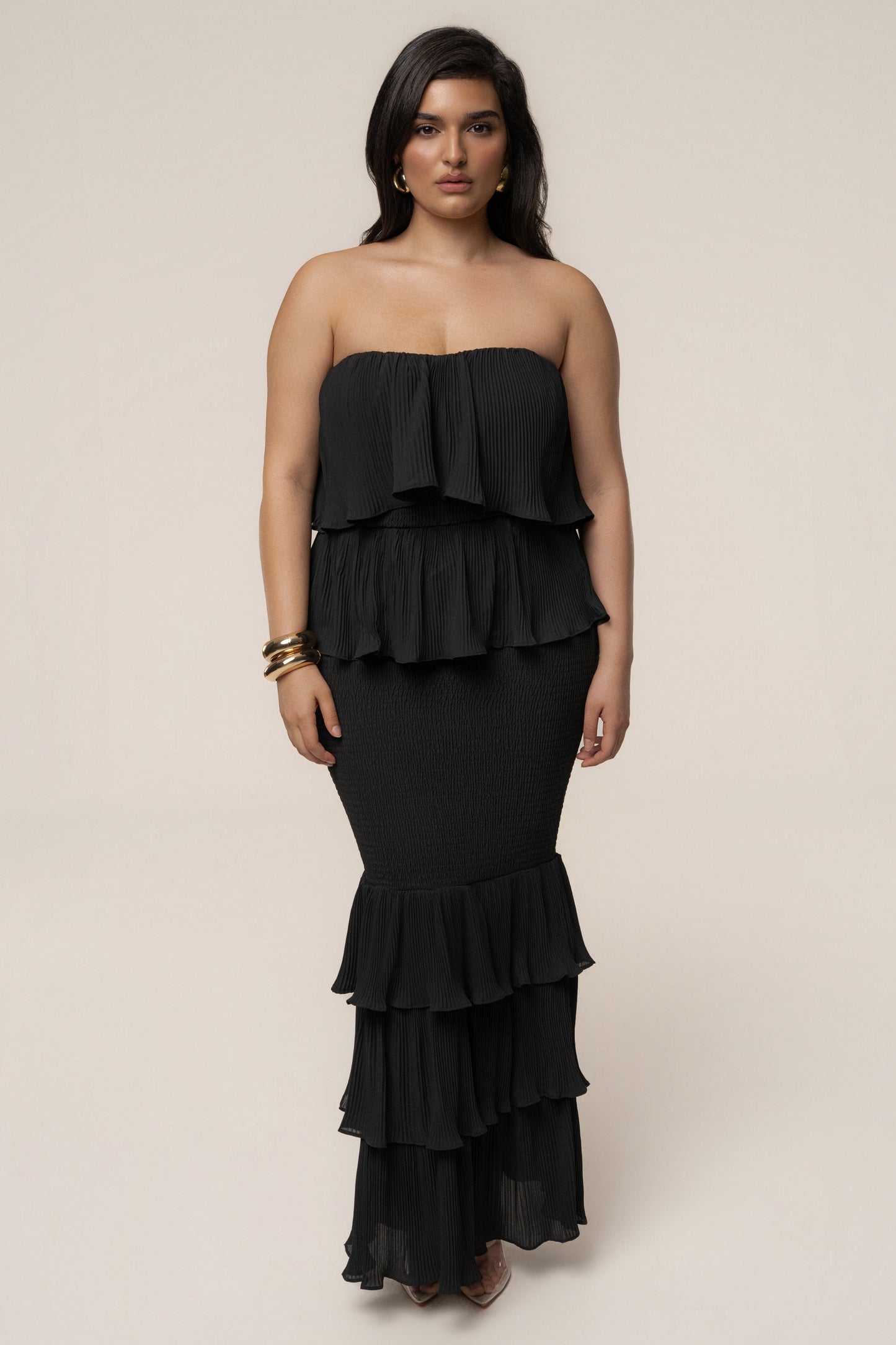 Black Casa Blanca Ruffle Dress