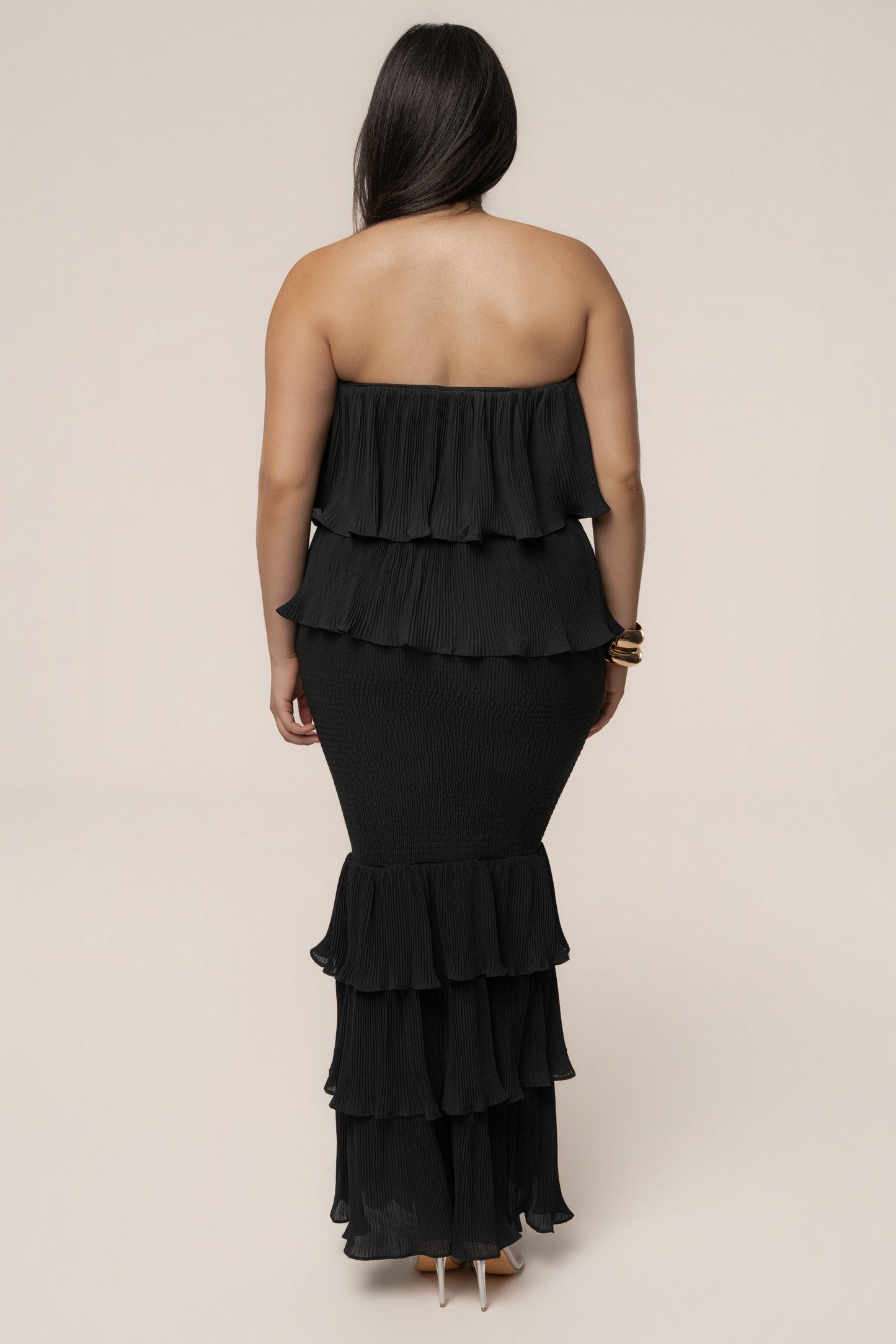 Black Casa Blanca Ruffle Dress